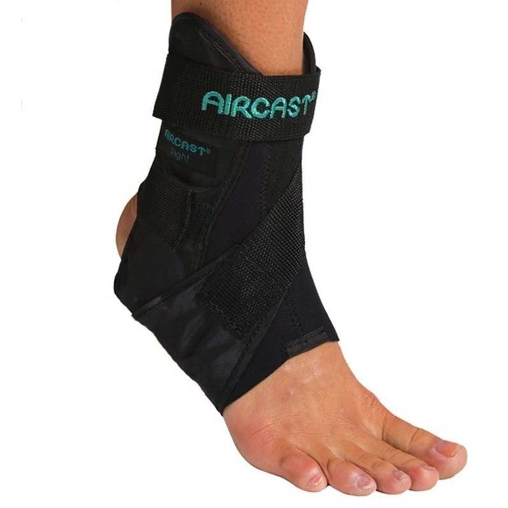 AirSport Ankle Brace with Hook and Loop Closure - Right Ankle Support, Medium Size, Black - Ideal for Running, Basketball & Injury Recovery
