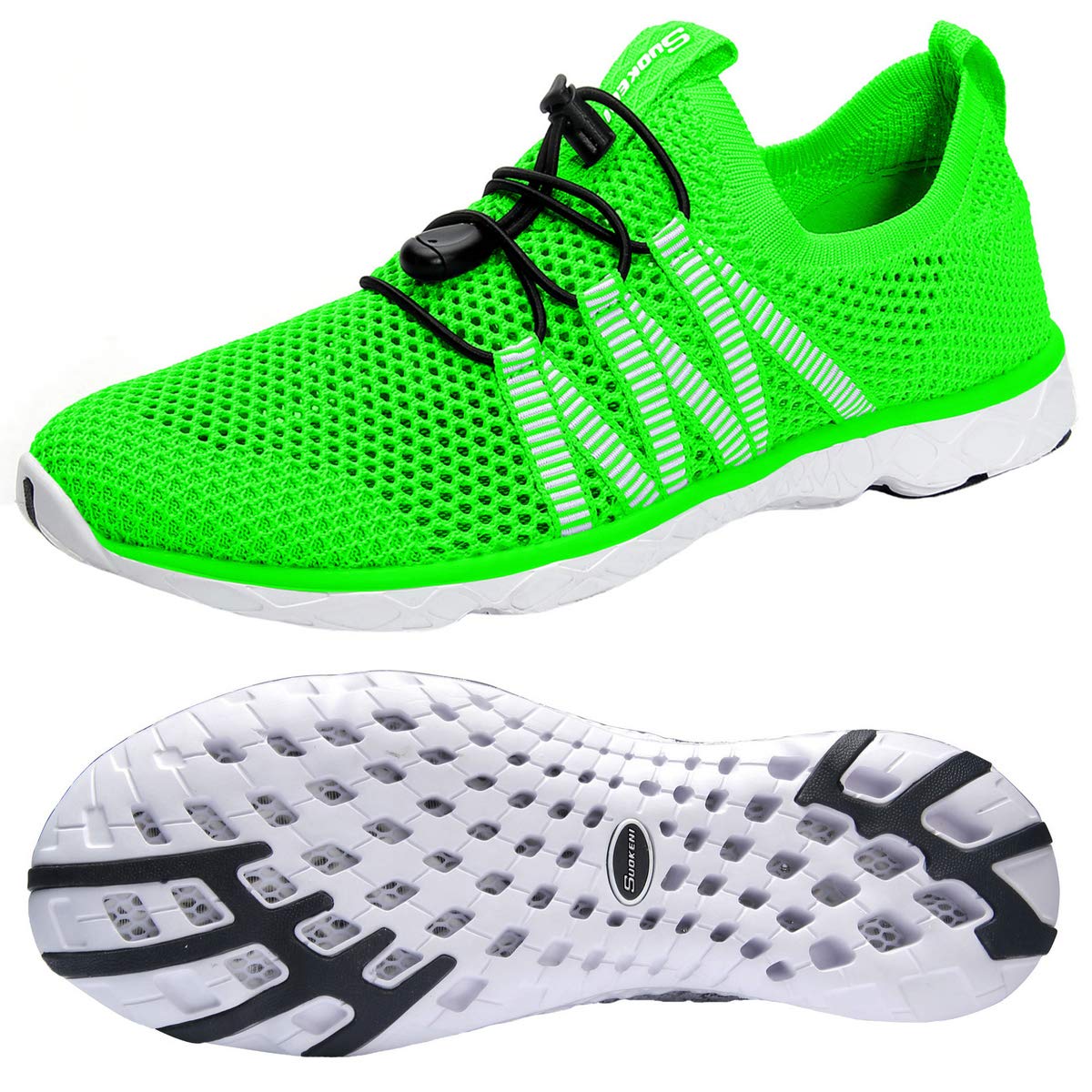 SUOKENI Men's Quick Drying Slip On Water Shoes - Lightweight Aqua Shoes for Beach, Swimming, Surfing & Water Sports | Perfect for Pool, Boating & Outdoor Activities