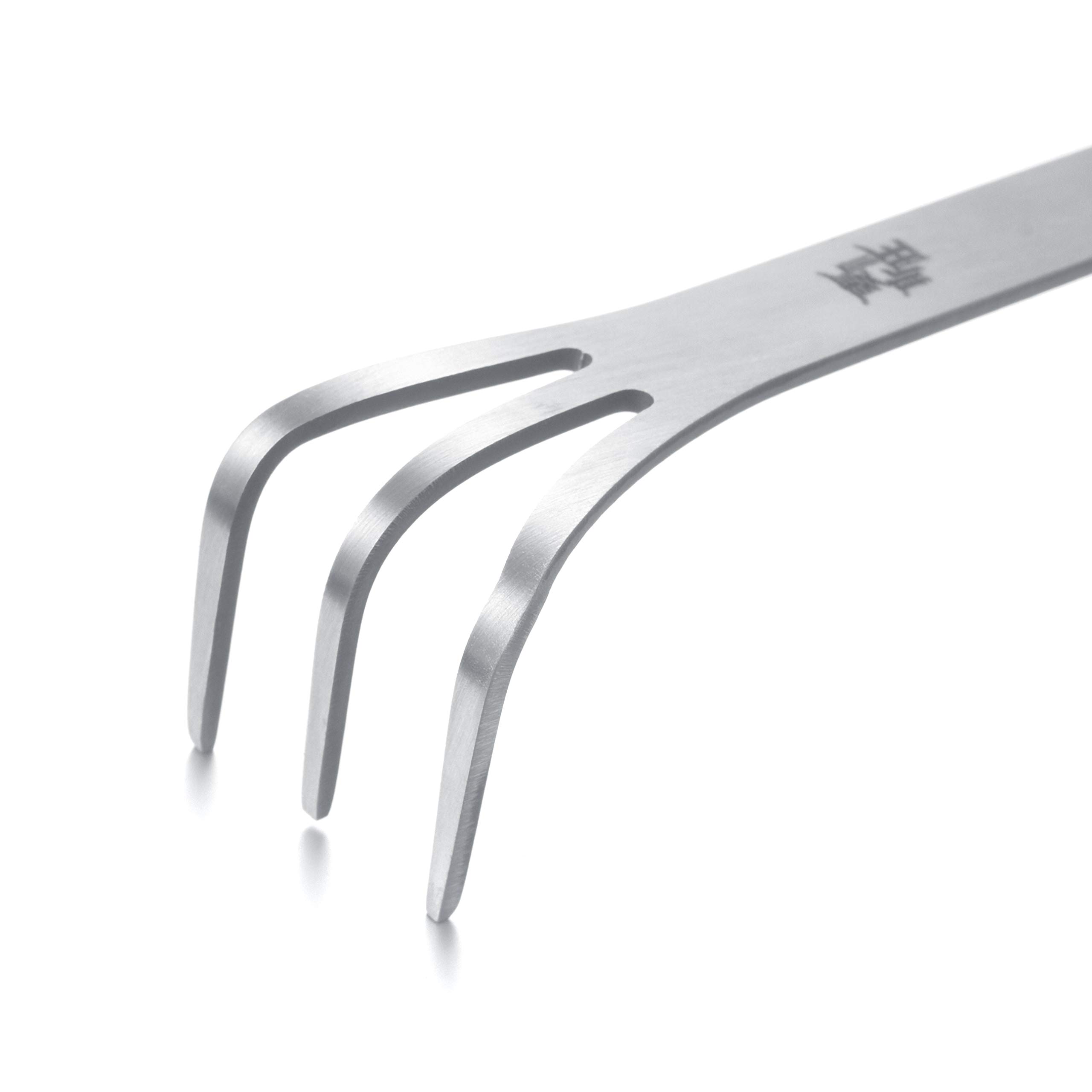 Premium 304 Stainless Steel Bonsai Rake Tool - 8.2 Inch Professional Gardening Rake with Ergonomic Handle for Bonsai Tree Care, Soil Cultivation & Zen Garden Maintenance