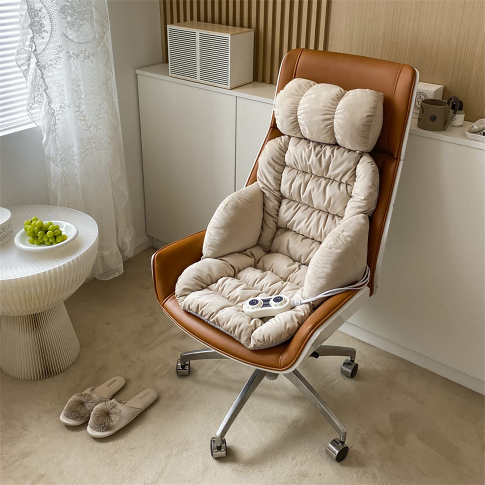 SXFYHXY Heated Chair Cushion - Electric Warming Seat Pad for Office, Sofa & Floor - Soft & Cozy Cushion for Dining Room, Bedroom & Living Room - Perfect for Winter Comfort & Health Care (Home, Office, Reading, Relaxing)