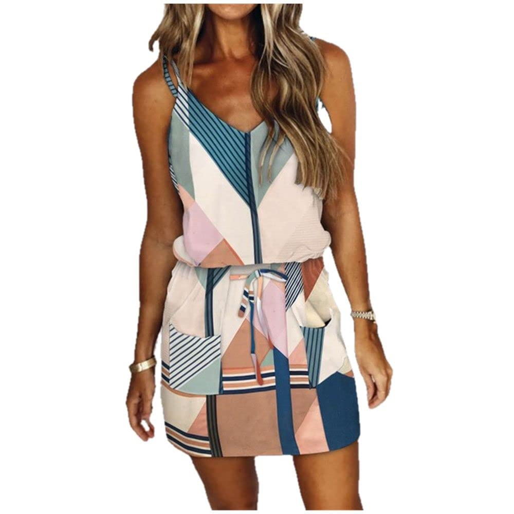 NP Hillsionly Women's Summer Strap Dress - Sleeveless Casual Flowy Sundress for Beach, Vacation & Everyday Wear