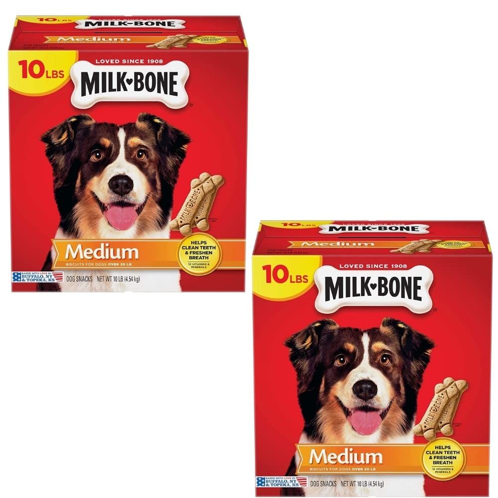 Premium Dog Dental Treats - Natural Meaty Flavor for Fresh Breath & Oral Care | Vitamin-Enriched Training Snacks for Dogs | 10 Lb Box (Pack of 2) - Perfect for Daily Teeth Cleaning & Reward-Based Training Sessions