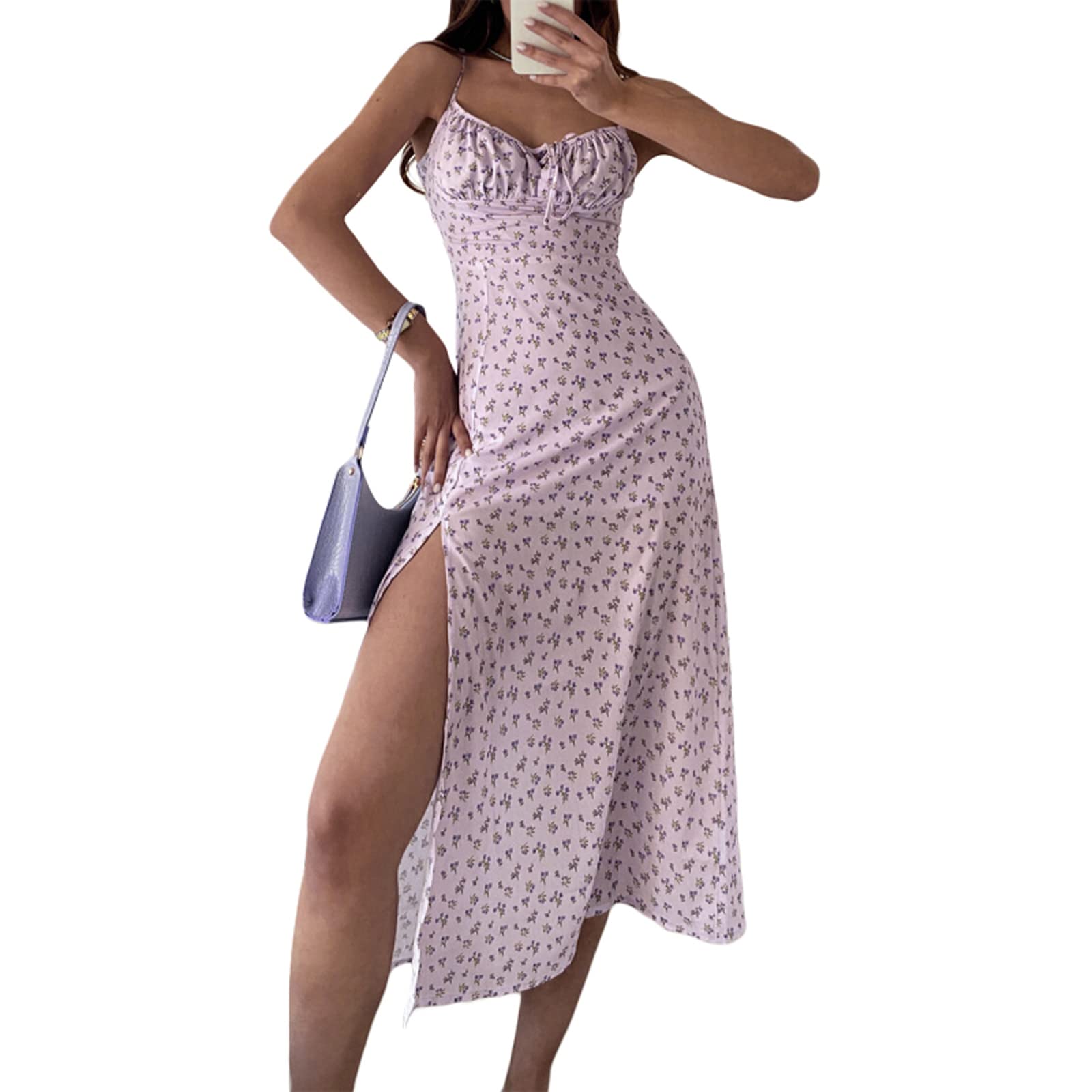 Sexy Floral Print Sleeveless Sling Dress for Women - Backless Low Cut Bodycon Mini Dress for Party, Club, Date Night & Summer Picnic | NIKDUCK Women's Fashion