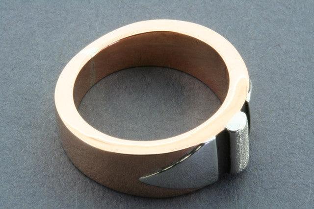 Sterling Silver & Copper Wing Ring for Women - Elegant Jewelry Gift for Birthday, Anniversary & Everyday Wear
