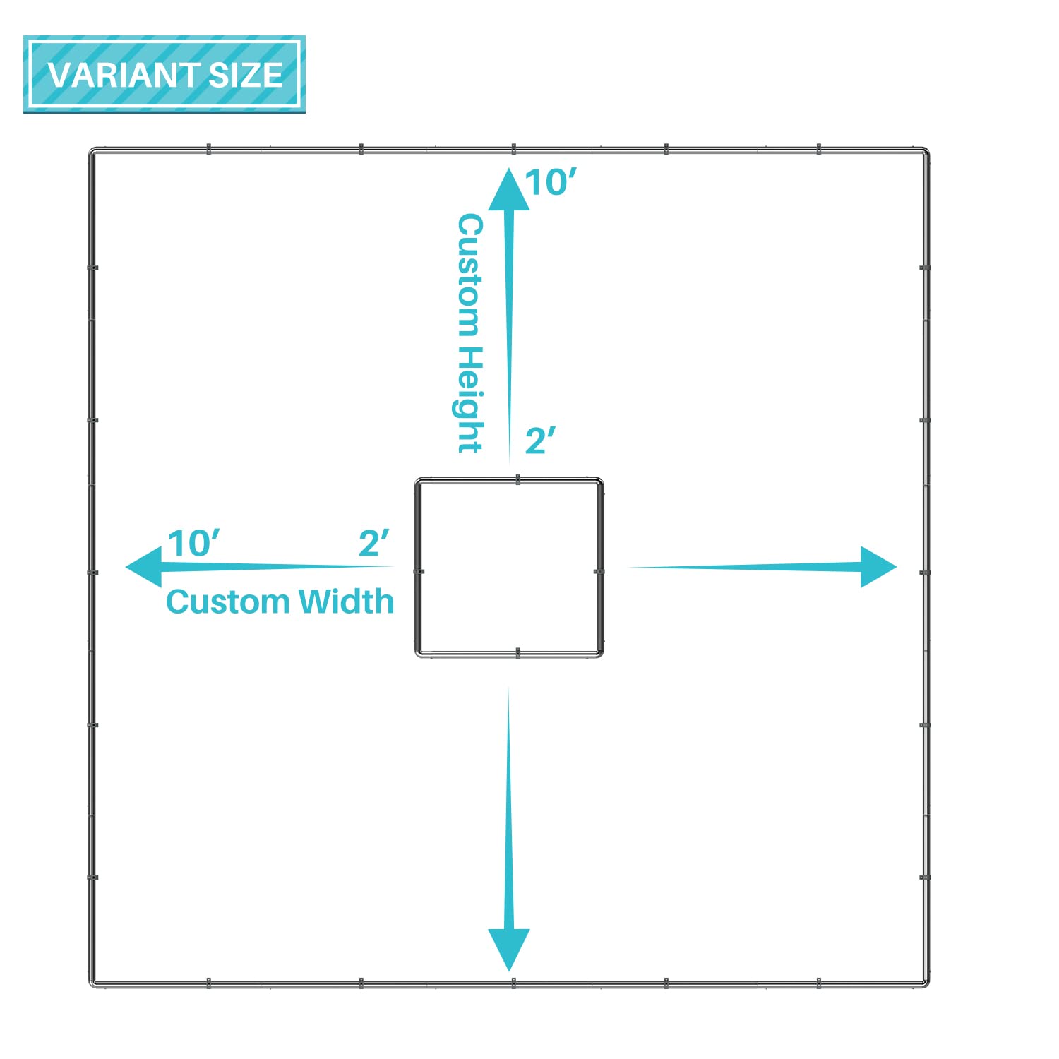 COARBOR 8'x6' Stainless Steel Wall Mount Banner Frame - Trade Show Display, Poster Holder, Wall Exhibitor Background for Advertising & Events | Durable & Professional