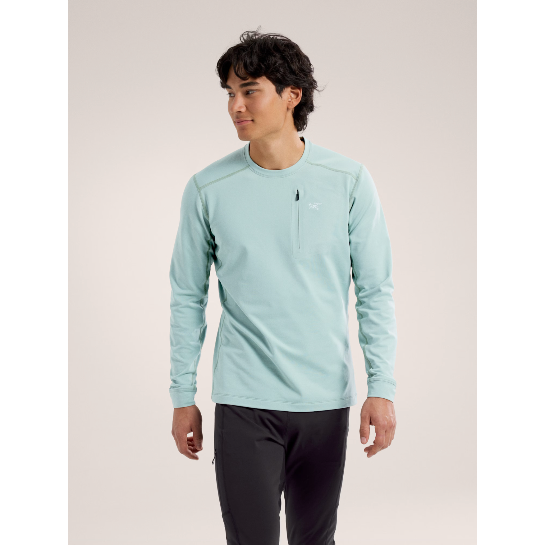 Arc'teryx Men's Rho LT Crew Neck Baselayer - Lightweight Merino Wool Thermal Shirt for Hiking, Skiing & Outdoor Activities