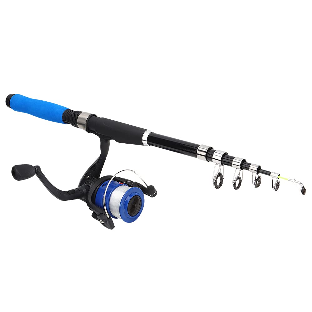 Shanrya Fiberglass Fishing Rod - Lightweight & Portable Fishing Pole with Large Capacity Kit - Perfect for Beginners & Wild Fishing - Ideal for Freshwater, Saltwater & Outdoor Adventures