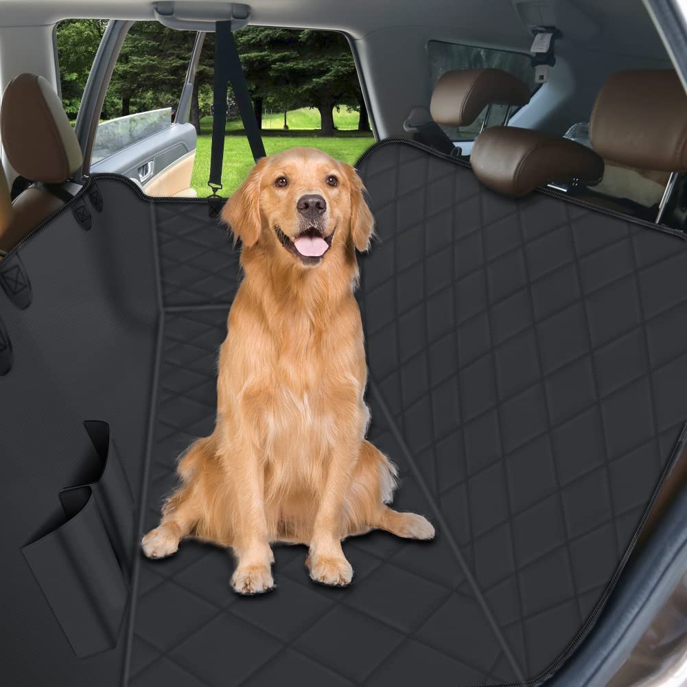 PetLux Waterproof Scratchproof Dog Car Seat Cover - Backseat Protector & Hammock for Puppies & Dogs - Non-Slip SUV Truck Pet Travel Accessory - Perfect for Road Trips, Vet Visits & Daily Commutes
