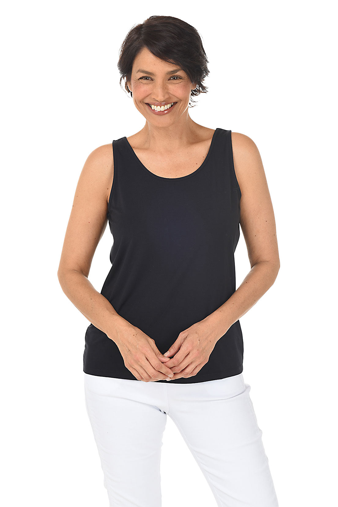 Reversible Solid Bamboo Tank Top for Women - Eco-Friendly & Breathable Summer Casual Wear - Perfect for Yoga, Beach, and Everyday Outfits
