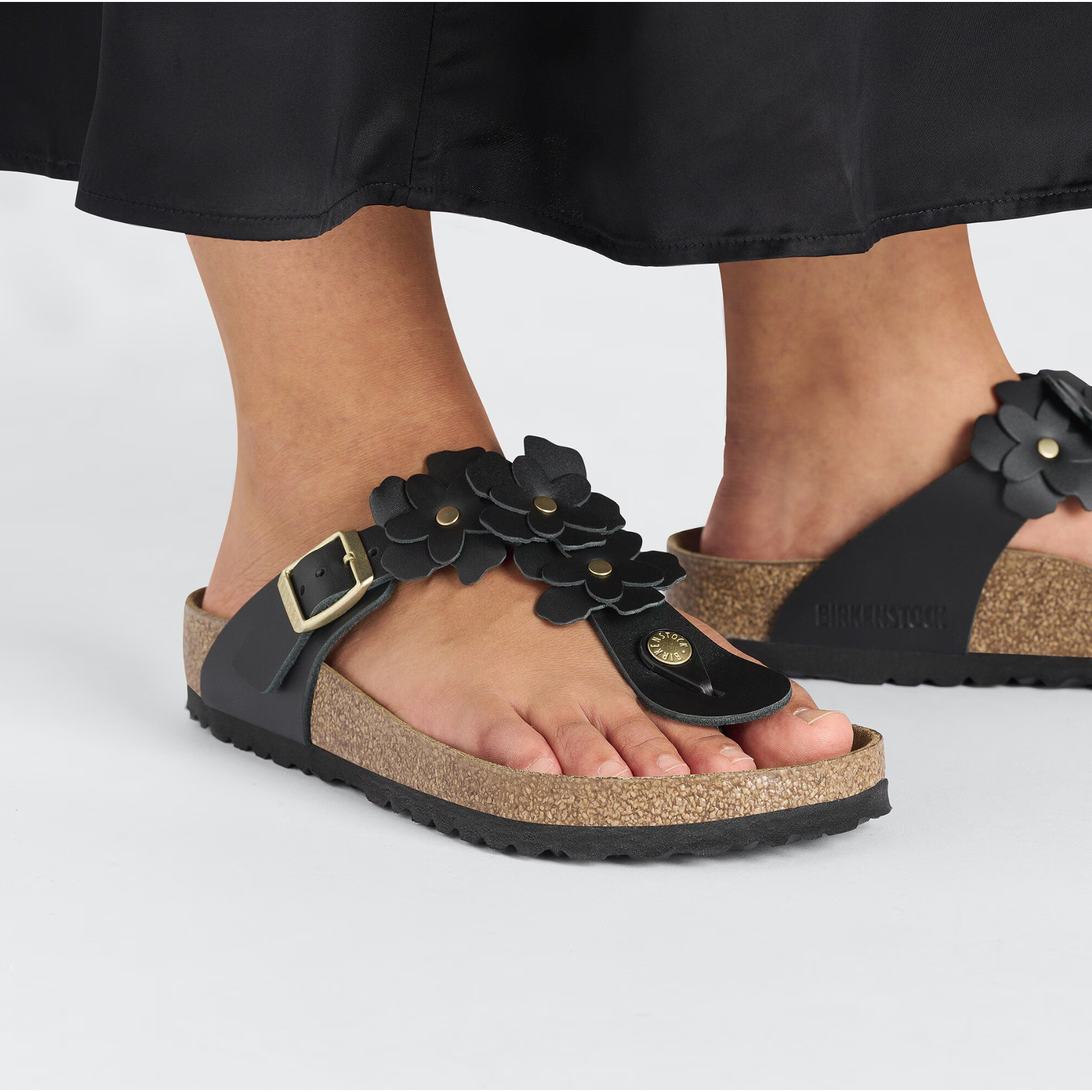 Birkenstock Women's Gizeh Flower Leather Sandals - Comfortable & Stylish Summer Footwear for Beach, Pool & Casual Outings