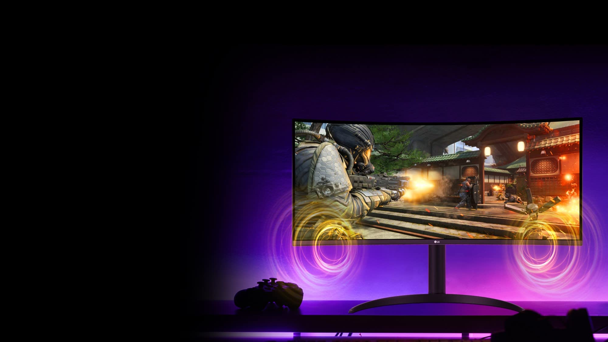 LG 34WP65C-B 34-Inch UltraWide QHD IPS Monitor with HDR10, 160Hz Refresh Rate - Perfect for Gaming, Office Work & Home Entertainment