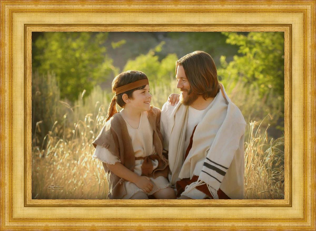Of Such is the Kingdom of Heaven - Inspirational Christian Wall Art for Home & Church Decor - Perfect for Living Rooms, Bedrooms and Sunday School Classrooms