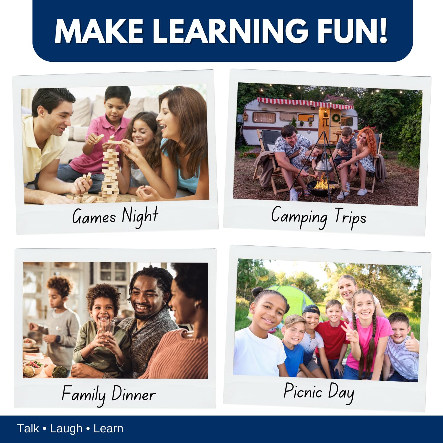 WORD TEASERS American Trivia Game - 150 Fun & Educational US Trivia Cards for Adults, Teens & Kids - Perfect for Family Game Nights, Parties & Classroom Learning