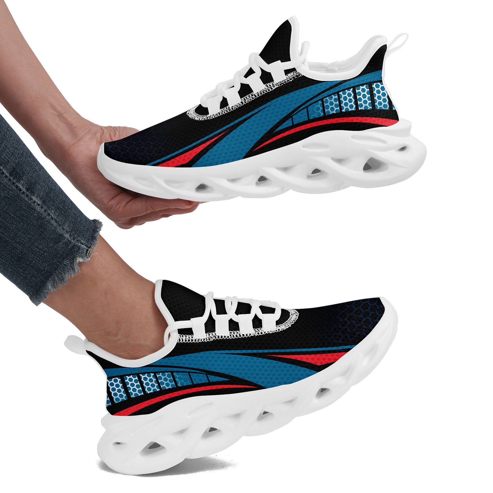 Custom Maxsoul Personalized Sneakers for Men & Women - Lightweight Comfortable Walking Shoes FN003 E025022 (Size 16) - Perfect for Running, Gym Workouts & Casual Wear