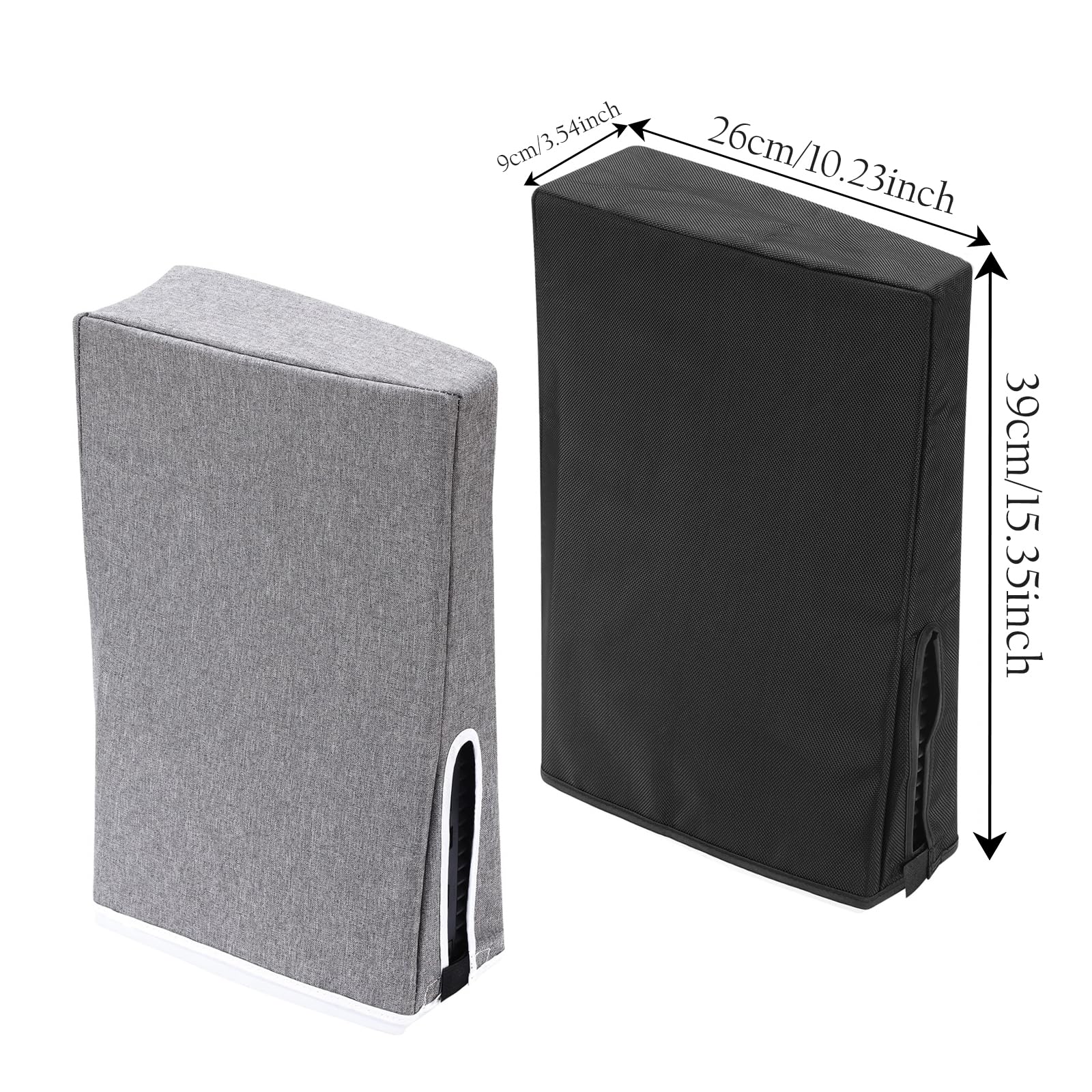 HoaaiGo Dustproof Protective Cover for PS5 Console - Scratch-Resistant Case with Rear Cable Port for Playstation 5 - Gray Dust Cover (Perfect for Storage, Travel & Gaming Setup Protection)