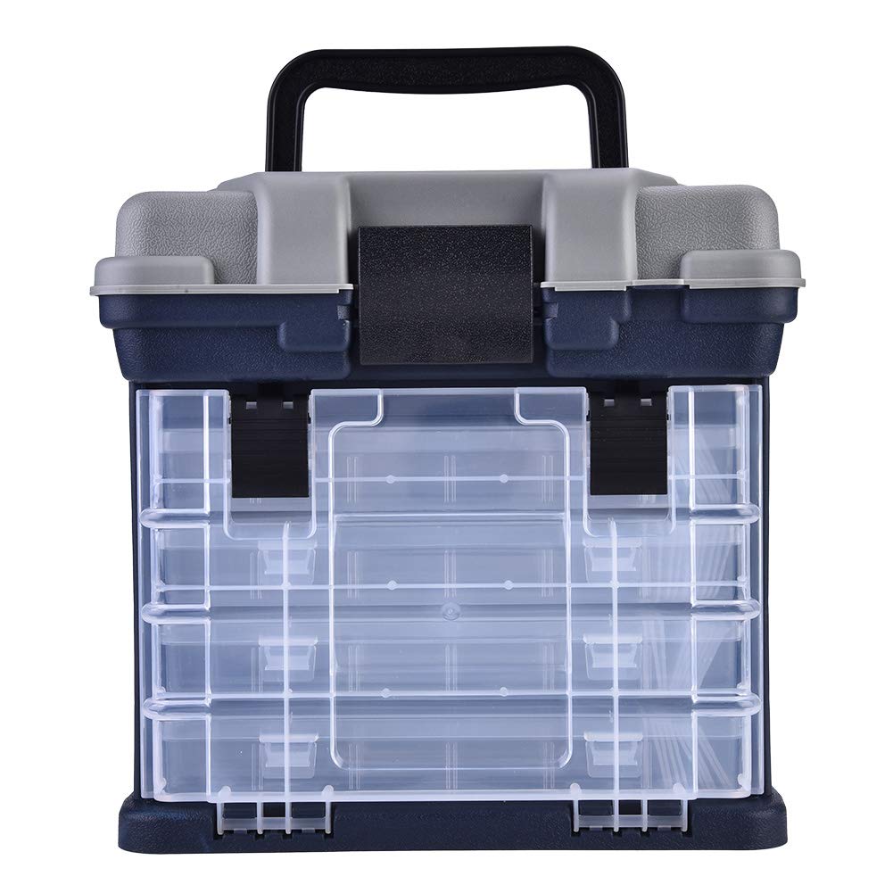 EVTSCAN 4-Layer Fishing Tackle Box - Waterproof Multifunctional Bait & Lure Organizer with Compartments - Perfect for Freshwater & Saltwater Fishing, Camping Trips, and Outdoor Adventures
