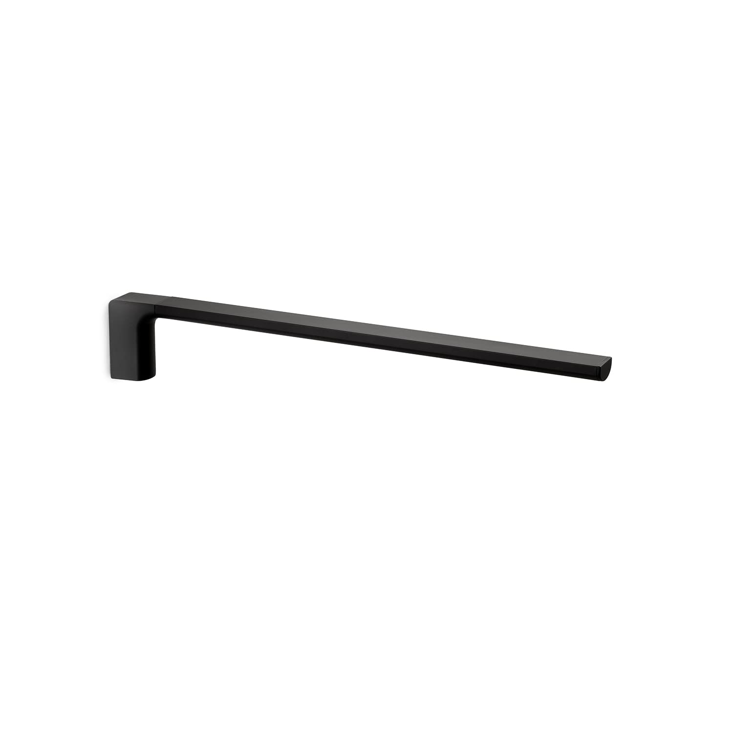 Stainless Steel Wall Mounted Towel Holder - Black Bathroom Towel Rack with Fixed Arm (6.5
