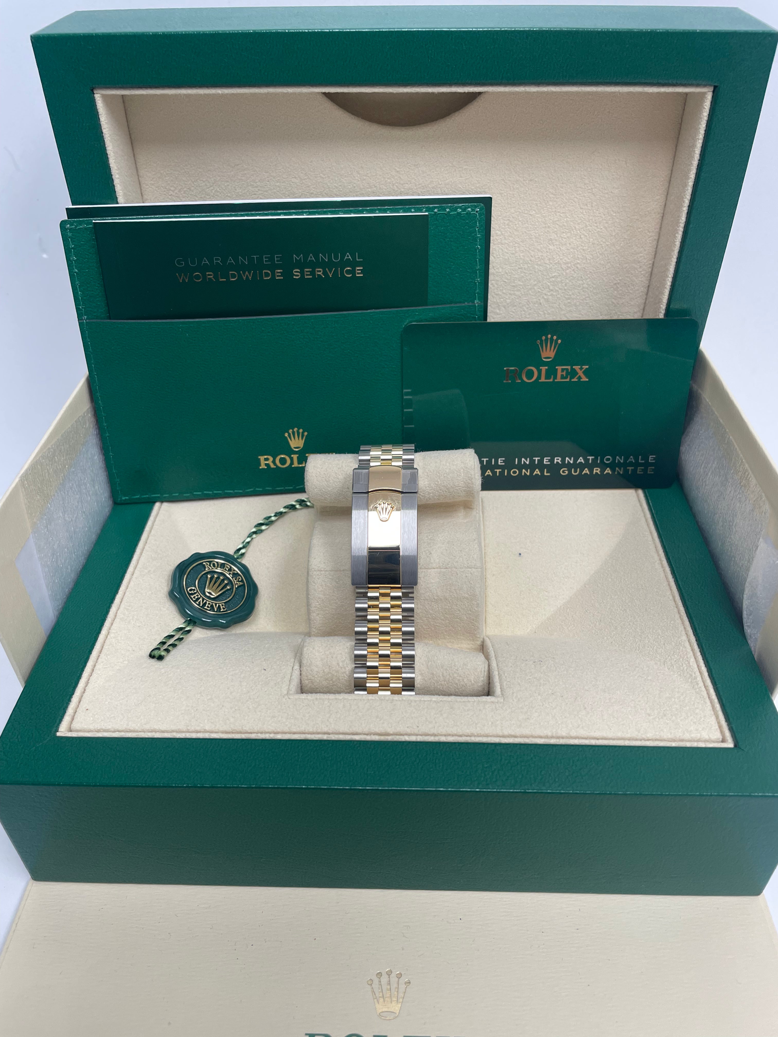 Rolex Datejust 36 Rolesor Watch - Yellow Diamond Bezel & White Mother of Pearl Dial - Jubilee Bracelet Ref.126283RBR - Luxury Dress Watch for Men, Perfect for Weddings & Formal Events