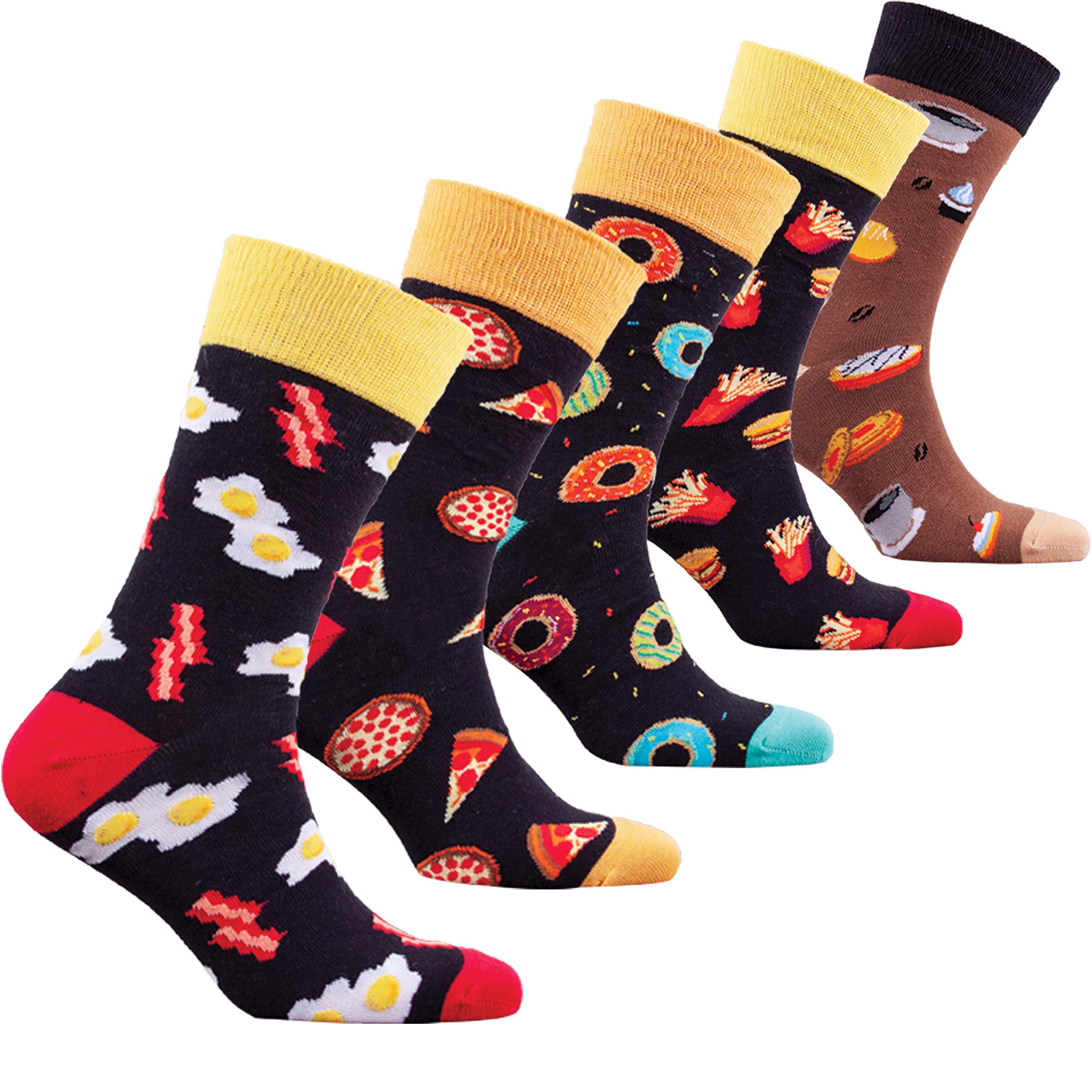 Men's 5-Pack Colorful Cotton Dress Socks - Luxury Novelty Gift Box Set for Work, Party & Casual Wear