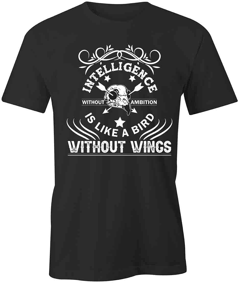 Intelligence Without Ambition Graphic T-Shirt - Black Printed Cotton Tee for Men & Women | Funny Quote Shirt for Casual Wear, Gifts & College Outfits