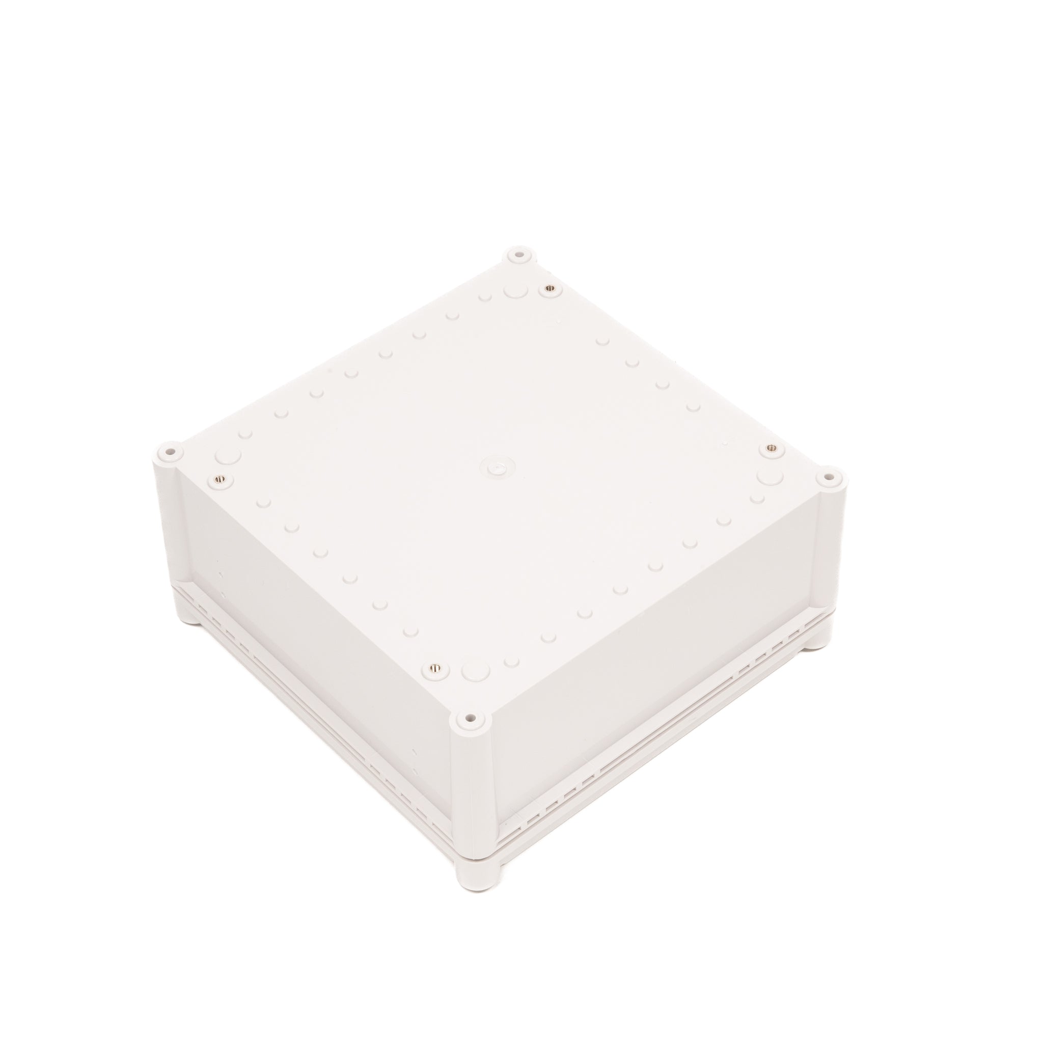 Boxco S Series 11.02 x 11.02 x 5.12 Inch (280x280x130mm) Waterproof Plastic Enclosure - IP67 Rated, IK08 Impact Resistant, ABS Material with Grey Screw-On Cover - Ideal for Outdoor Electronics, Industrial Equipment & DIY Projects