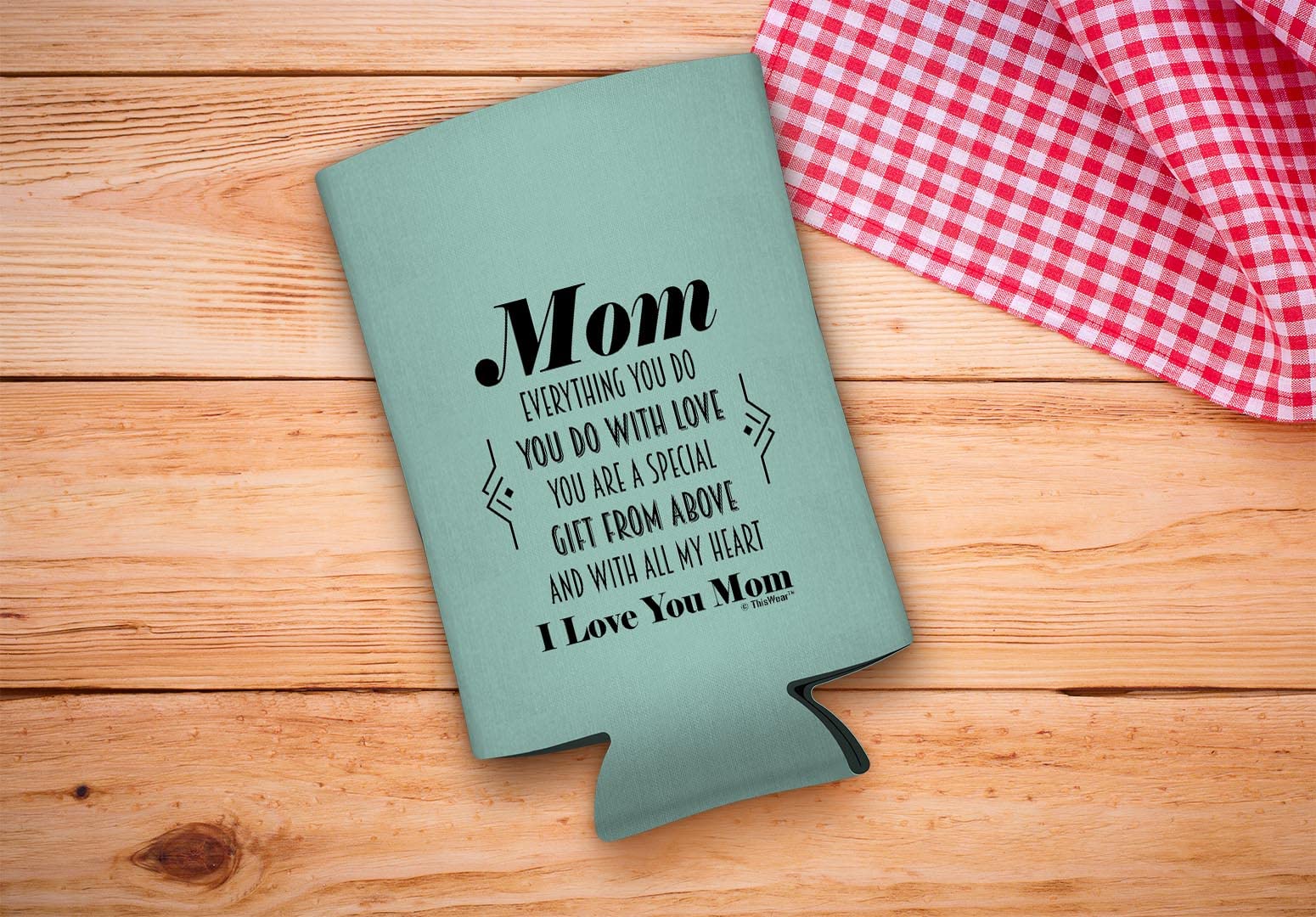 Inspirational Mom Gifts for Women - 48-Pack Ultra Slim Can Coolers with 'You Are A Gift From Above' Poem - Perfect for Mother's Day, Birthday & Appreciation Gifts