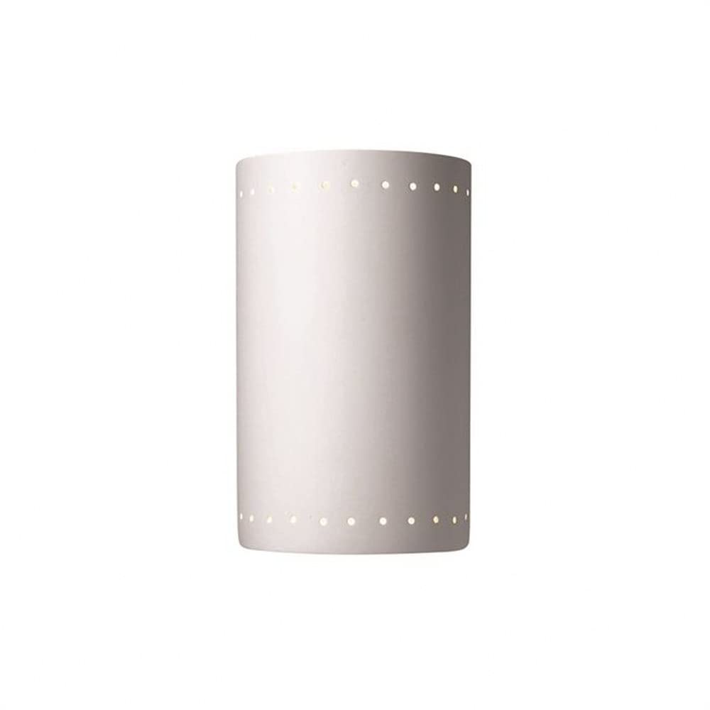 Justice Design Group Ambiance Collection 2-Light Wall Sconce - Bisque Finish - Elegant Wall Lighting for Bedroom, Living Room & Hallway