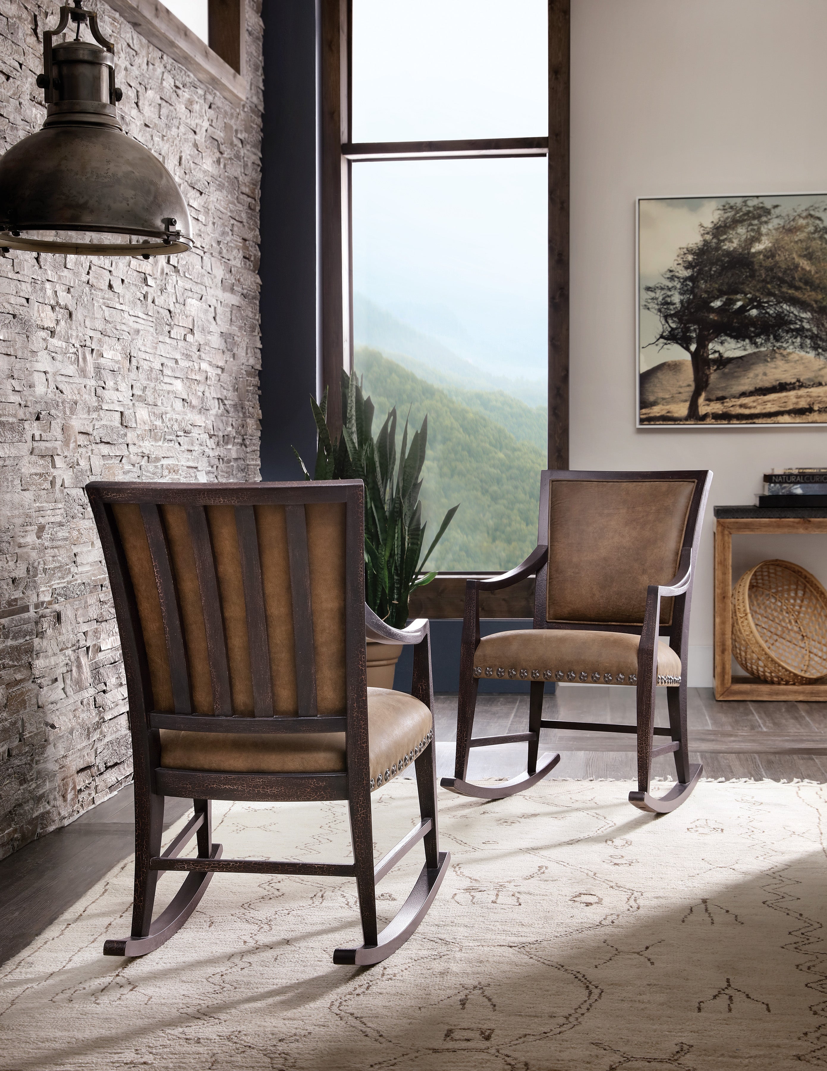 Premium Big Sky Rocking Chair - Comfortable Outdoor Patio Rocking Chair with Weather-Resistant Finish - Perfect for Porch, Garden, and Backyard Relaxation