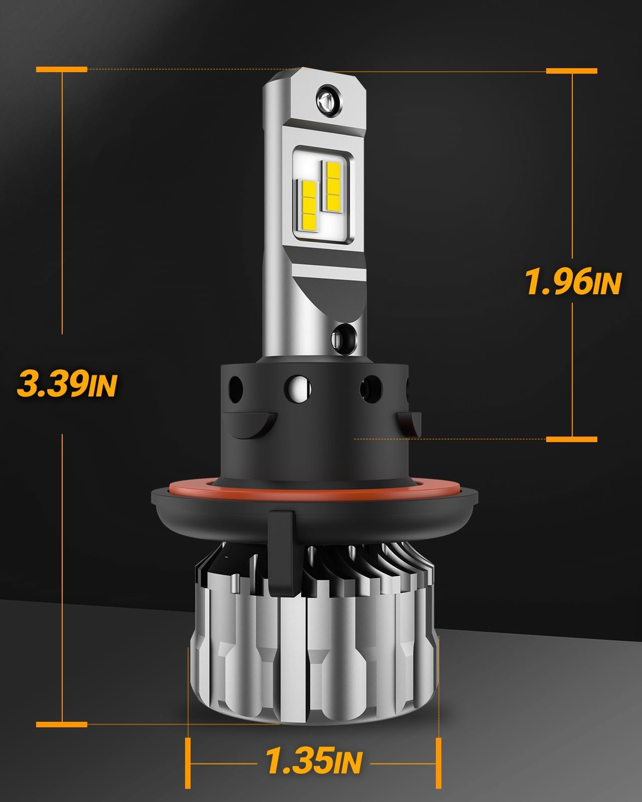 SEALIGHT H13 9008 LED Headlight Bulbs - 6500K Cool White, 60,000+ Hours Lifespan, 15,000RPM Turbo Fan Cooling - Plug & Play Hi/Lo Beam Combo - Perfect for Fog Lights Replacement (Pack of 2) - Upgrade Your Night Driving Safety & Visibility