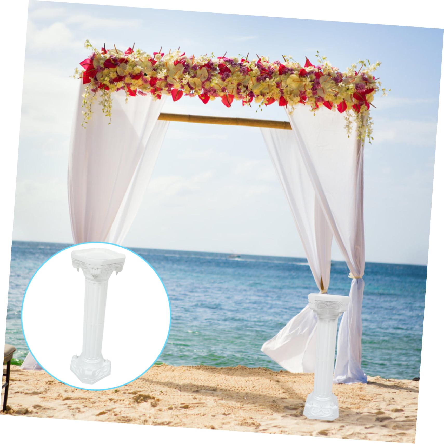 Yardwe Tall Roman Greek Column Plant Stand - Durable Plastic Flower Pot Holder, Wedding Table Decor, Home & Garden Statue for Indoor/Outdoor Decor | Perfect for Living Room, Patio, and Event Centerpieces