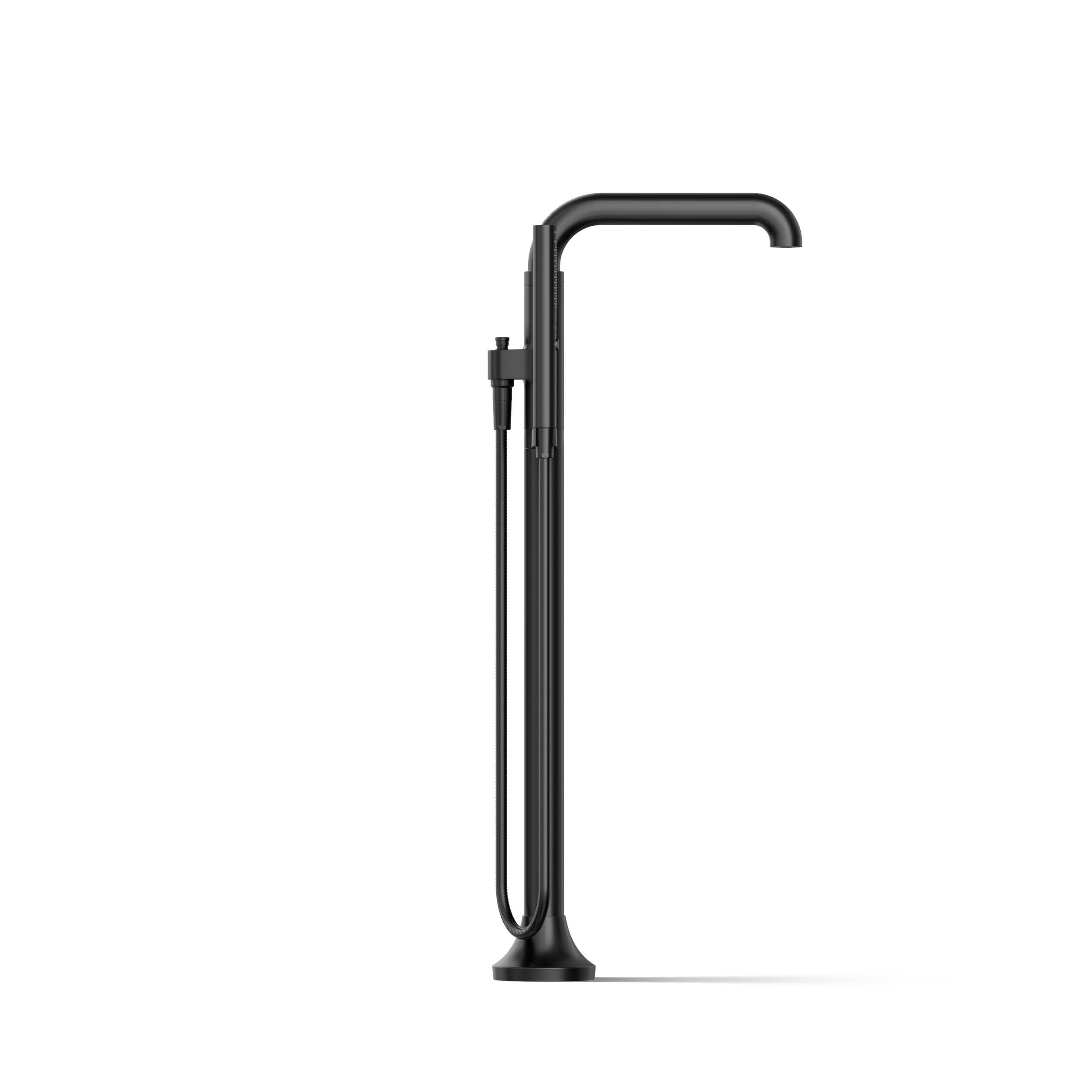 KOHLER TONE® Freestanding Bathroom Faucet Trim - Modern Matte Black Bathroom Sink Faucet for Vanity, Vessel Sink & Freestanding Tubs - Perfect for Bathroom Renovation & Luxury Spa Experience