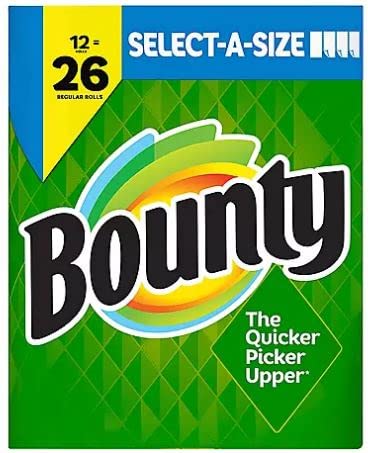 Select-A-Size Paper Towels, White, 12 Rolls (Equivalent to 26 Regular Rolls) | Ultra Absorbent, Strong & Soft | Perfect for Kitchen Cleaning, Spills & Household Use