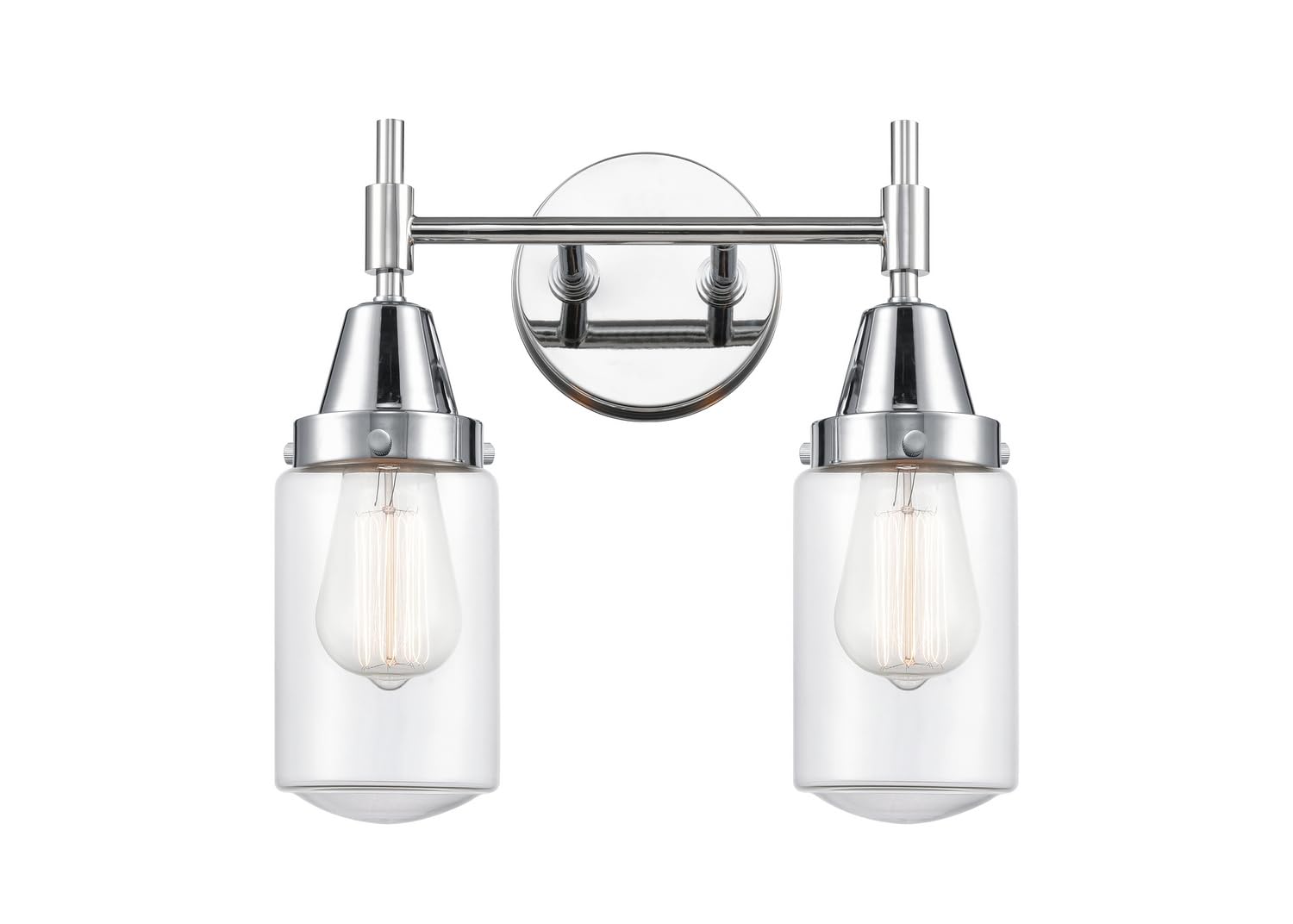 Innovations 447-2W-PC-G312-LED Chrome Finish Transitional LED Bathroom Vanity - Modern Lighting for Bathroom Makeover, Powder Room Upgrade & Home Renovation