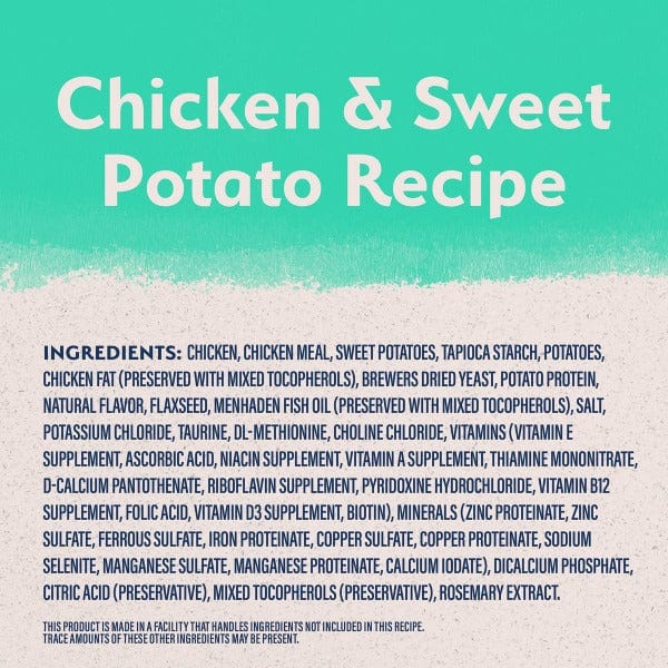 Natural Balance Limited Ingredient Chicken & Sweet Potato Recipe Dry Dog Food - Grain Free, Hypoallergenic for Sensitive Stomachs - Perfect for Adult Dogs with Allergies or Digestive Issues