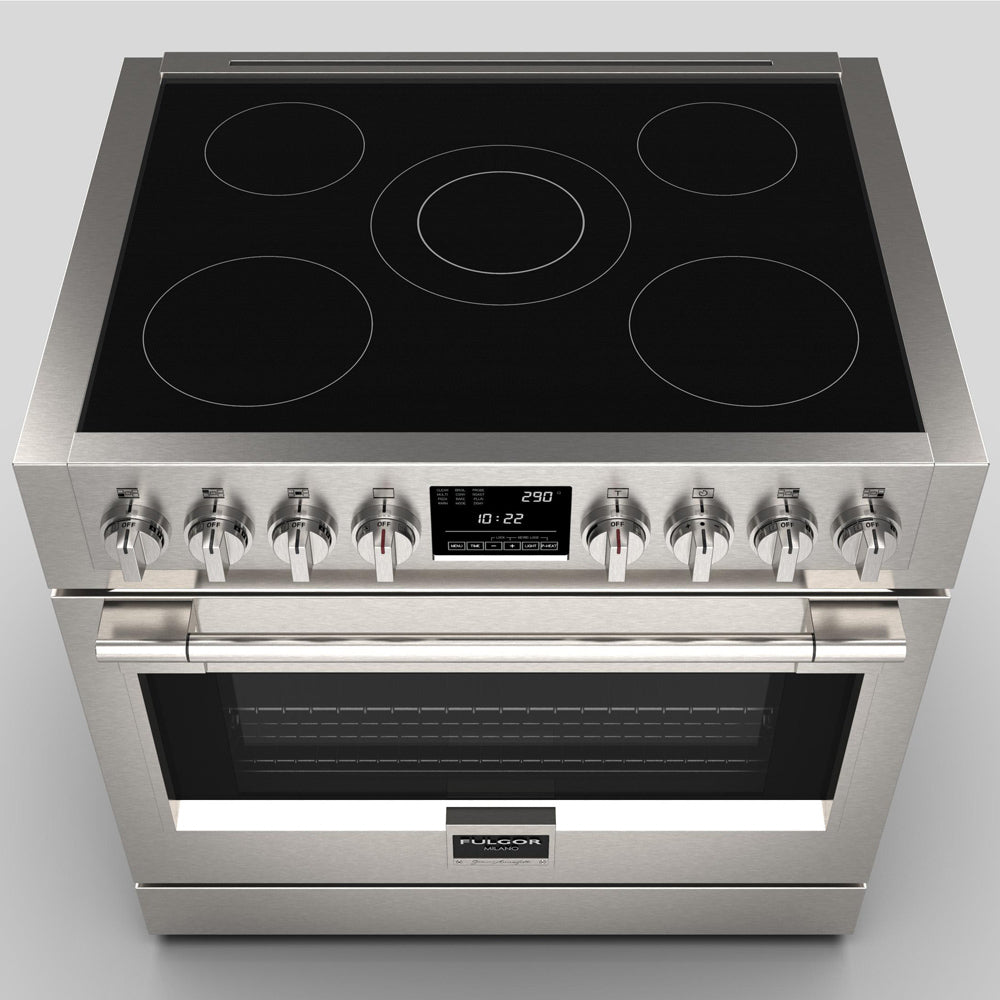 Fulgor Milano 36-Inch 600 Series Stainless Steel All-Electric Induction Range (Model F6PIR365S1) - Perfect for Modern Kitchens & Professional Chefs