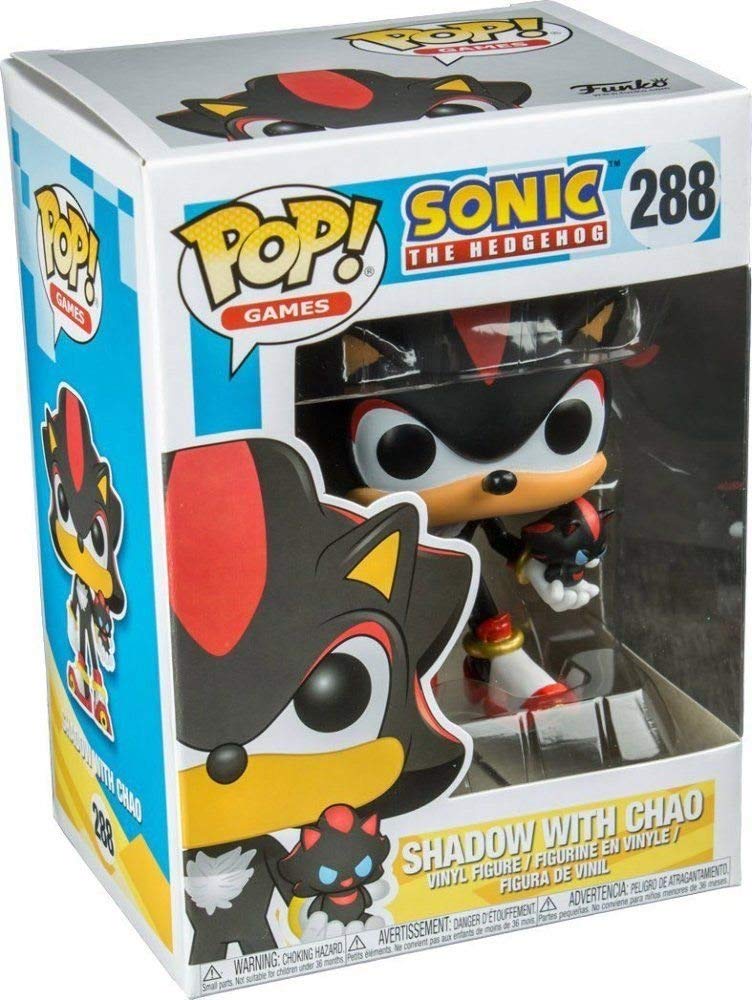 Funko Pop! Games Sonic The Hedgehog Shadow with Chao #288 Vinyl Figure - Collectible Toy for Gamers & Anime Fans - Perfect for Display, Gifts, and Home Decor