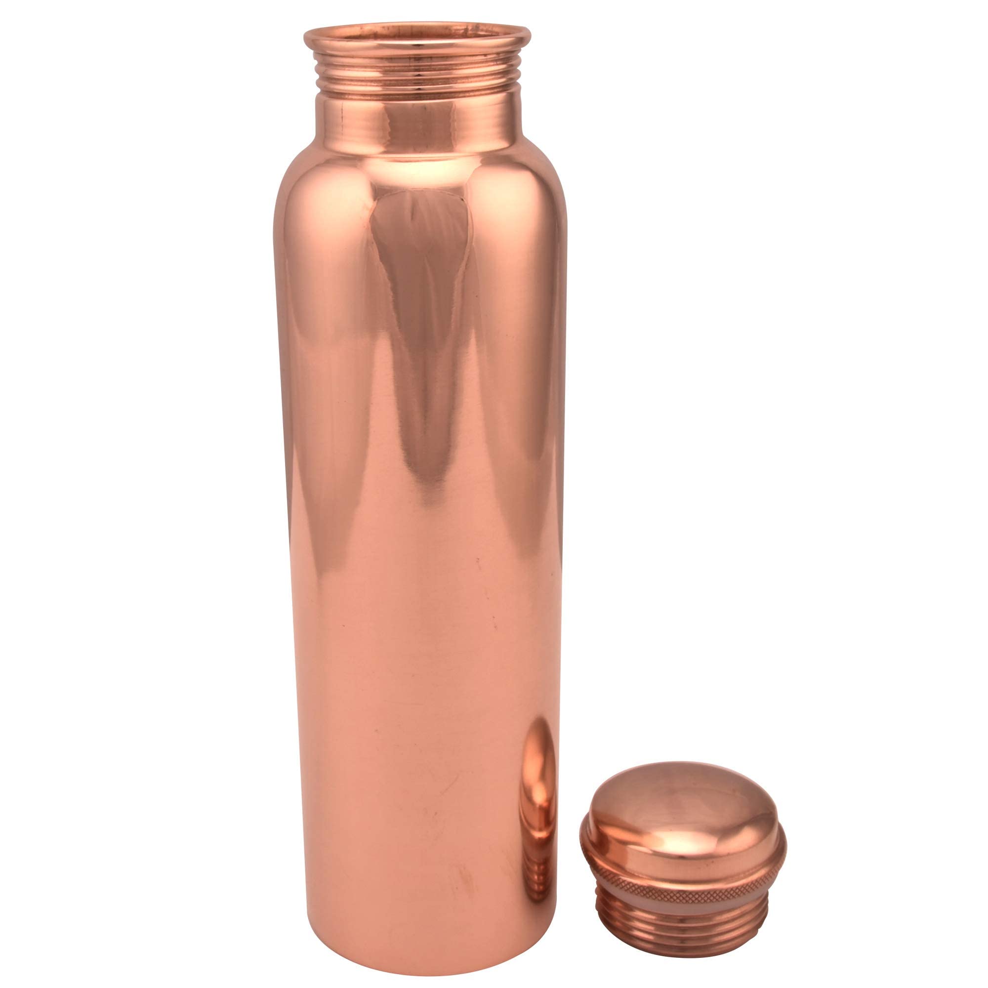 Ayurvedic Pure Copper Water Bottle 34oz - Natural Health Benefits for Hydration, Detox & Immunity - Ideal for Sports, Gym, Yoga & Travel - Made in India - BPA-Free & Eco-Friendly