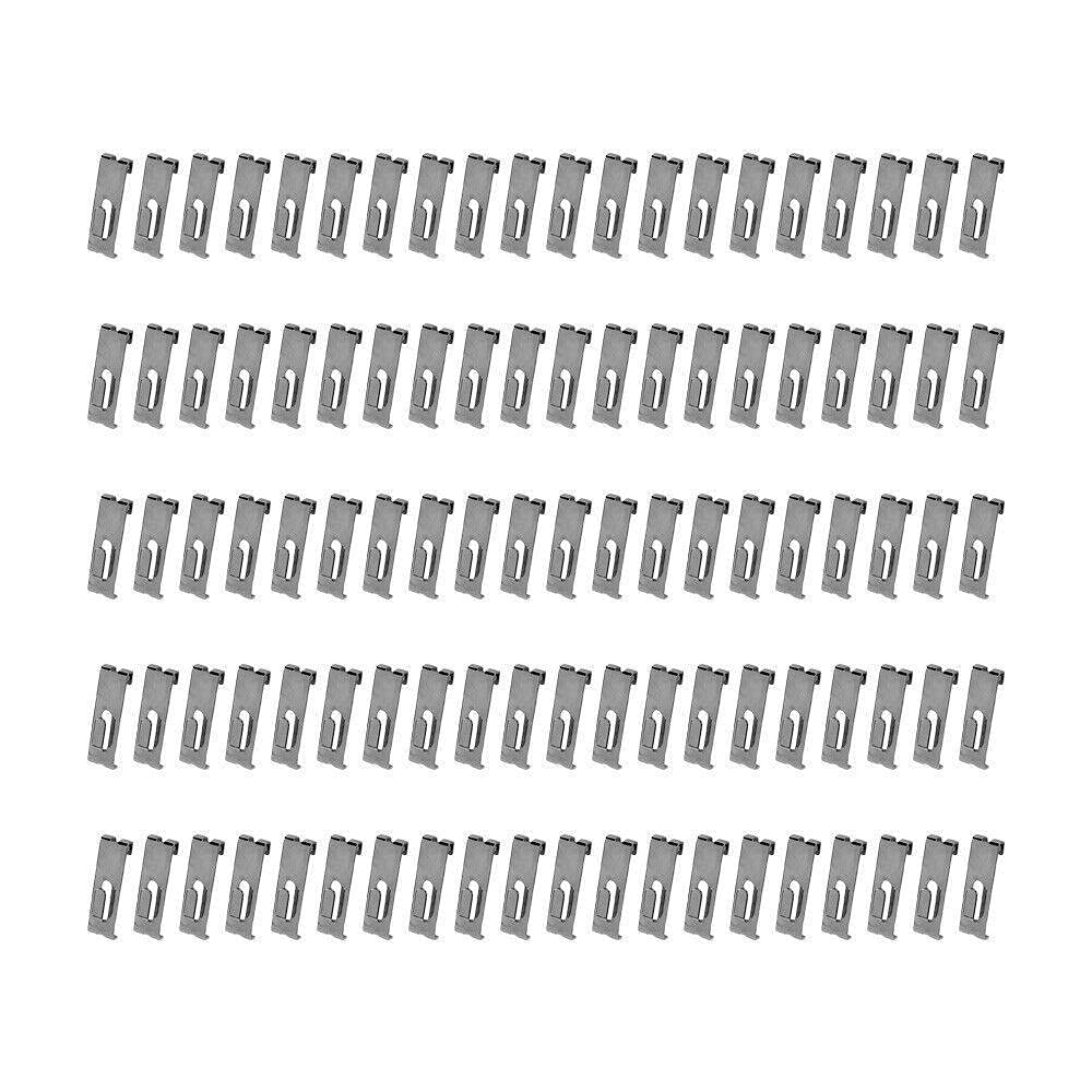 100 PCS Gridwall Utility Hooks - Chrome Storage Hooks for Grid Wall Panel Display - Heavy Duty Hanging Hooks for Garage, Hat, Picture & Home Organization - Perfect for Retail Stores, Closet & Workshop Storage Solutions