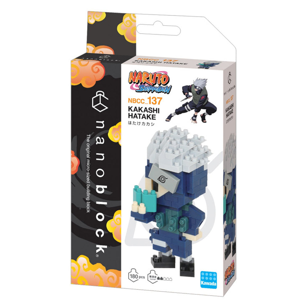 Nanoblock Naruto Shippuden Kakashi Hatake Building Blocks Set - NBCC 137 - Anime Model Kit for Collectors & Fans - Perfect for Home Decor, Office Display & Gift Giving