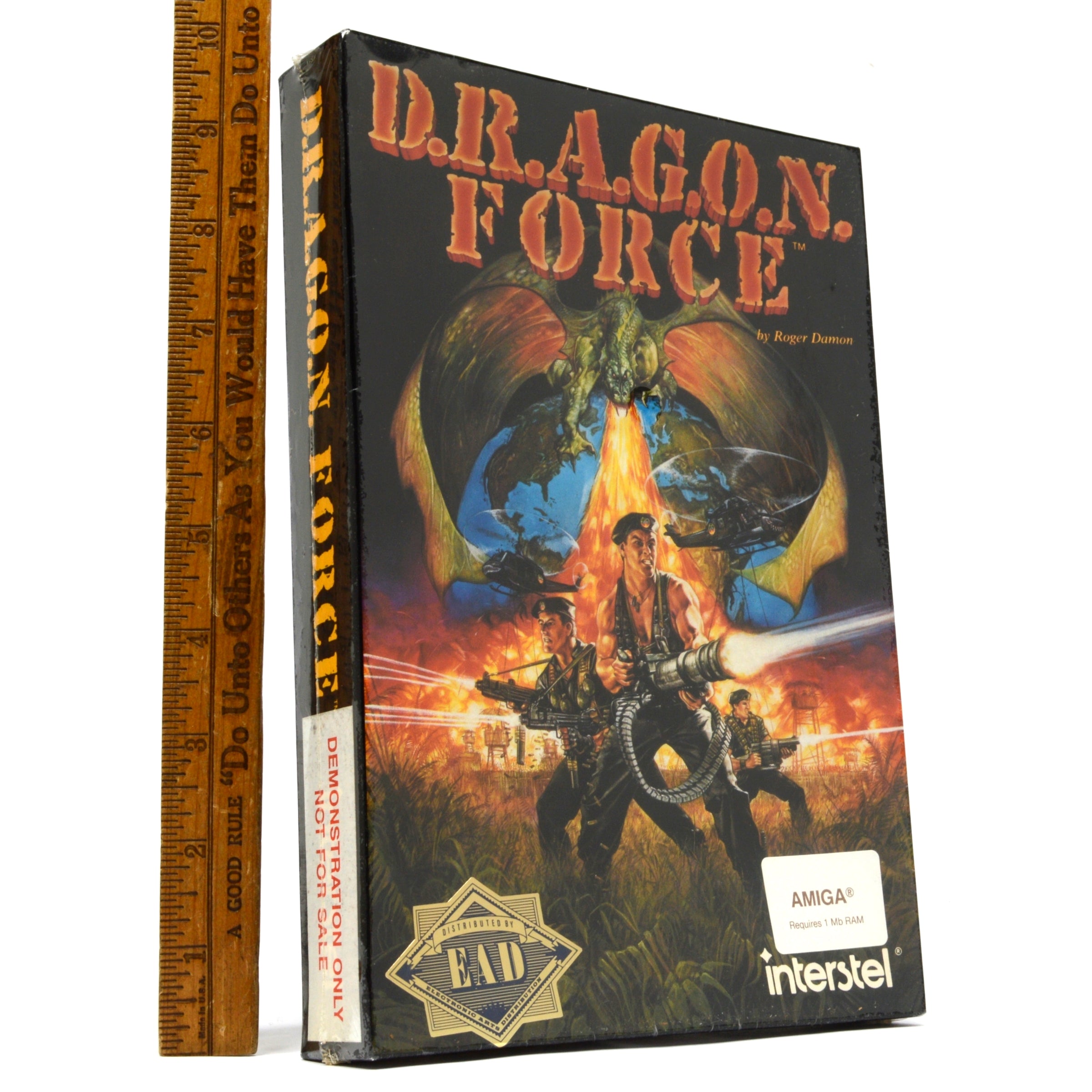New & Sealed AMIGA Software - D.R.A.G.O.N. FORCE Rare Dragon Game by INTERSTEL | Retro Gaming Collectible for Vintage Computer Enthusiasts