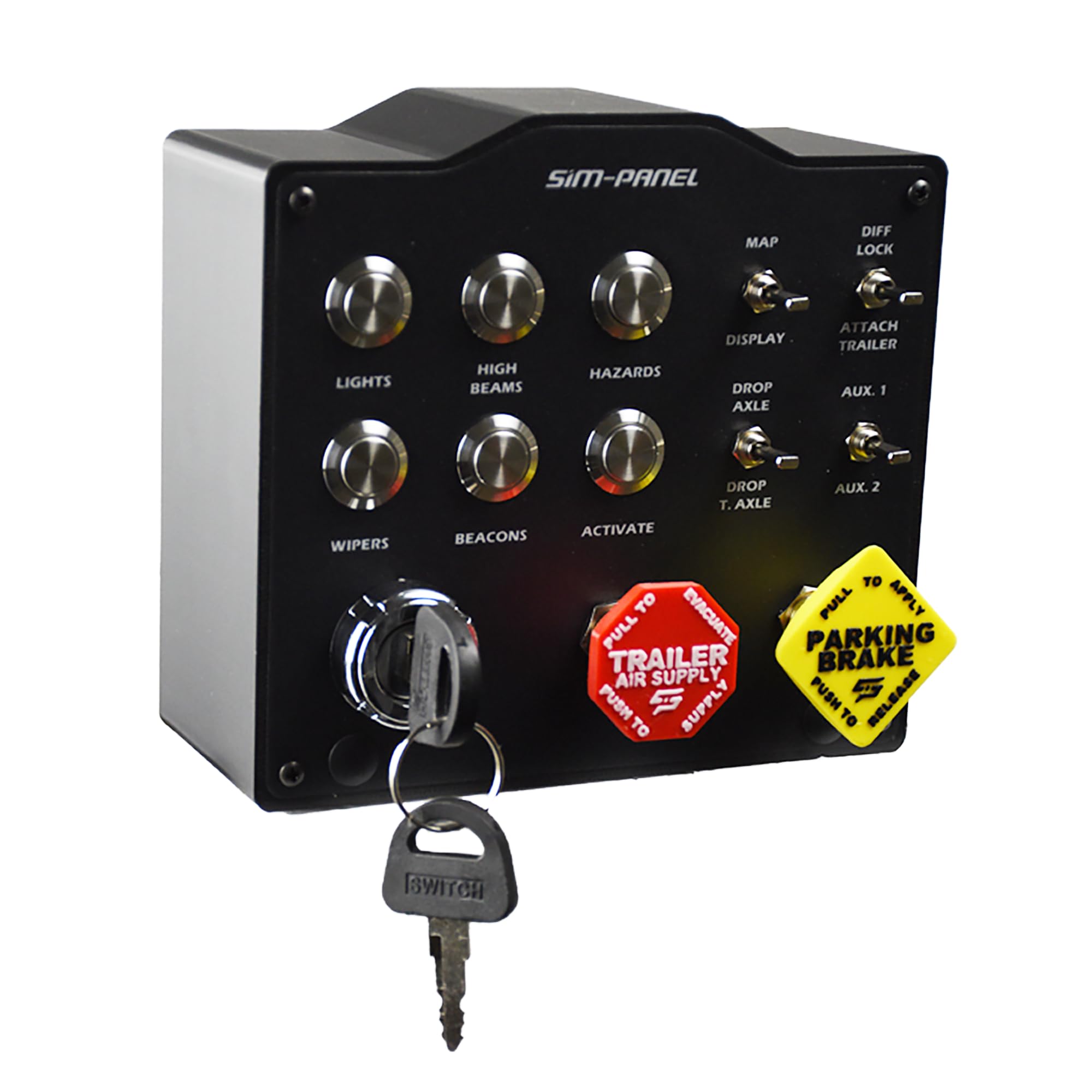HT/HTE Button Box for American Truck Simulator (ATS/ETS2) - USB Game Controller for PC Truck Simulation - Perfect for Realistic Driving Experience & Gaming Setup