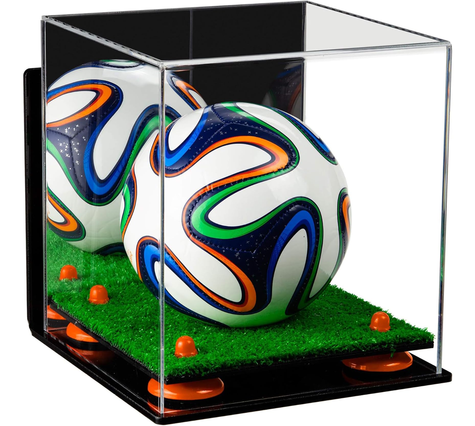 Acrylic Mini Soccer Ball Display Case - Perfect for Collectibles, Miniature Sports Memorabilia & Home Decor