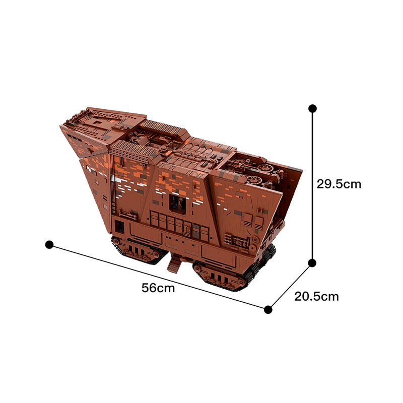Gobricks 7346PCS MOC 169084 Sandcrawler Building Blocks Set - Ultimate Star Wars Sandcrawler Model Kit for Adults & Collectors | Perfect for Display, Gift Giving & Star Wars Fans