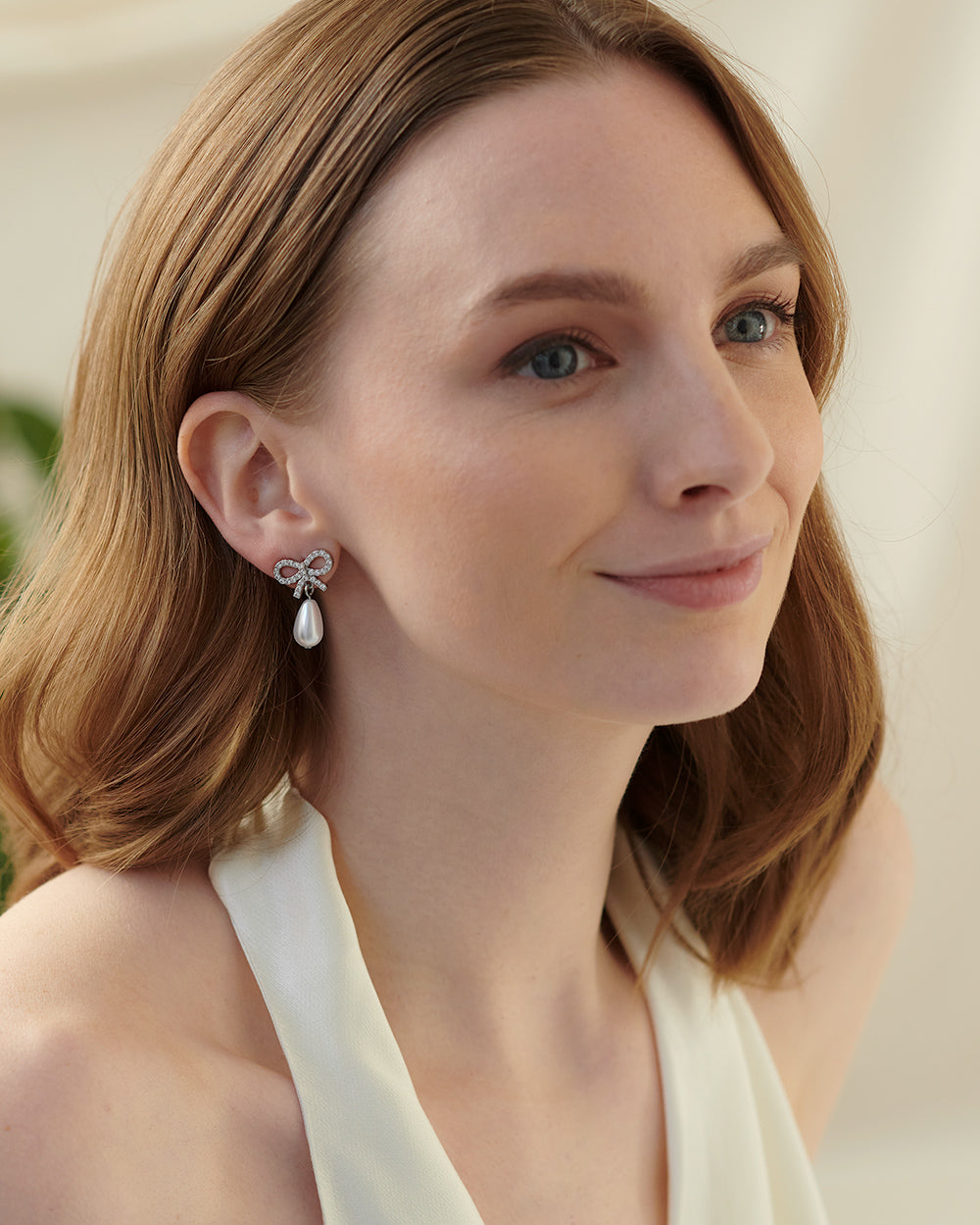 Elegant Pearl Bow Earrings for Women - Dainty & Stylish Jewelry Gift for Brides, Prom, Party & Everyday Wear