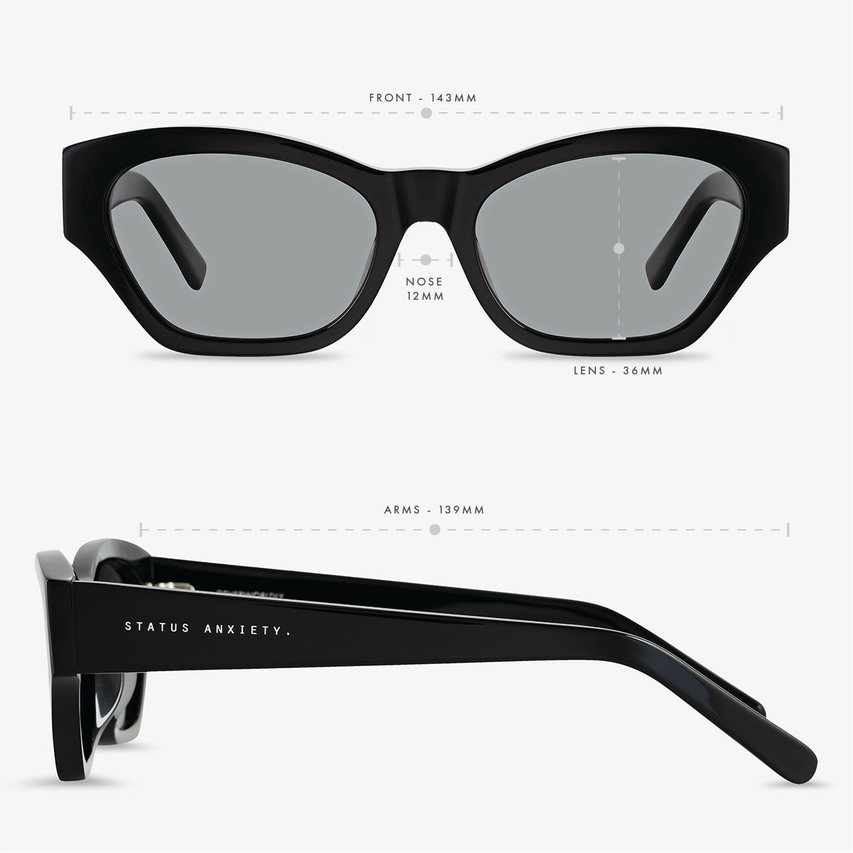 Stylish Black Otherworldly Sunglasses for Men & Women - UV Protection, Polarized Lenses - Perfect for Outdoor Activities, Beach, Driving & Fashion