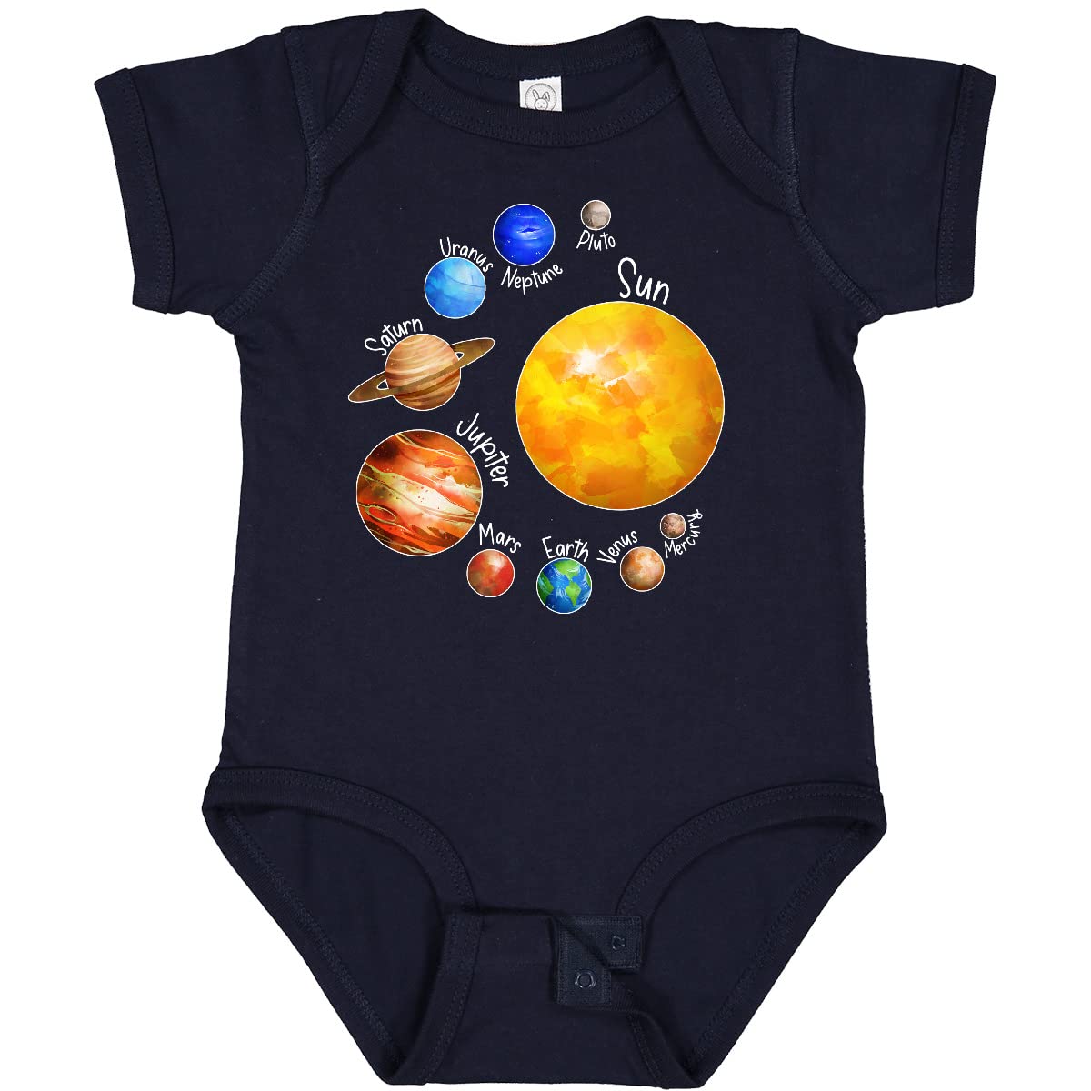 Inktastic Sun and Planets Baby Bodysuit - Cute Astronaut Outfit for Boys & Girls - Perfect for Space-Themed Birthday Parties & Photo Shoots