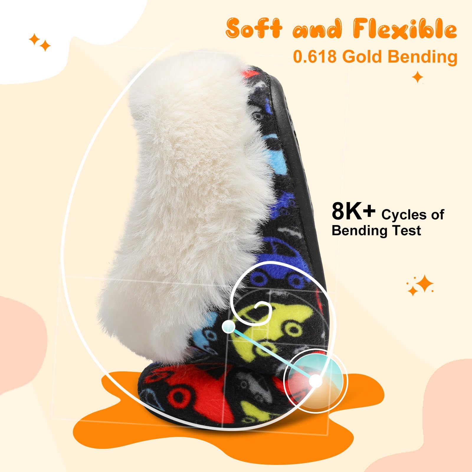 FEETCITY Toddler Slippers for Boys & Girls - Lightweight House Shoes for Indoor Play & Comfort