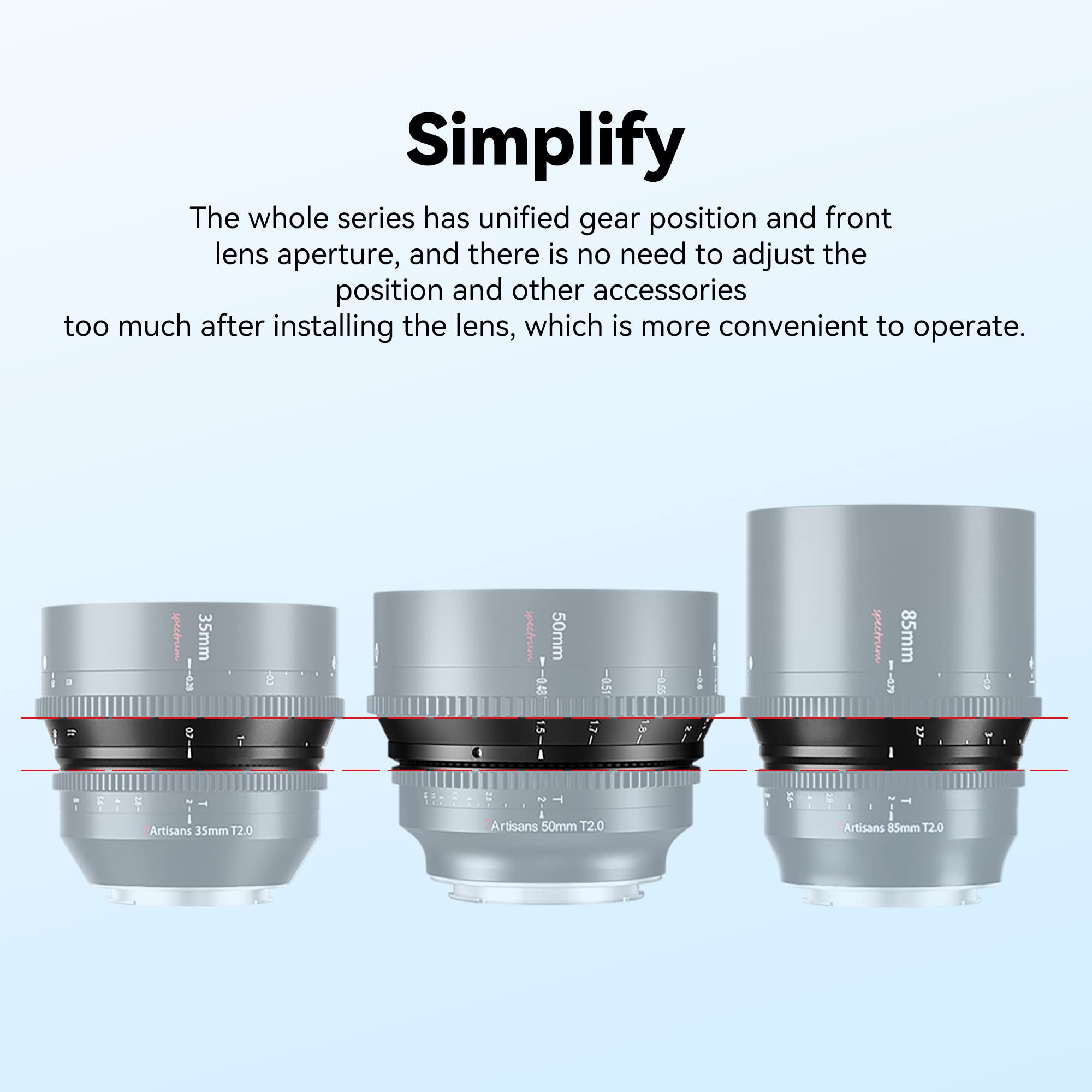 7artisans 50mm T2.0 Full Frame Cine Lens - Manual Focus, Low Distortion, Large Aperture for Sigma FP, Panasonic S1/S1H/S5, Leica SL/SL2 Mirrorless Cameras - Perfect for Filmmaking & Photography