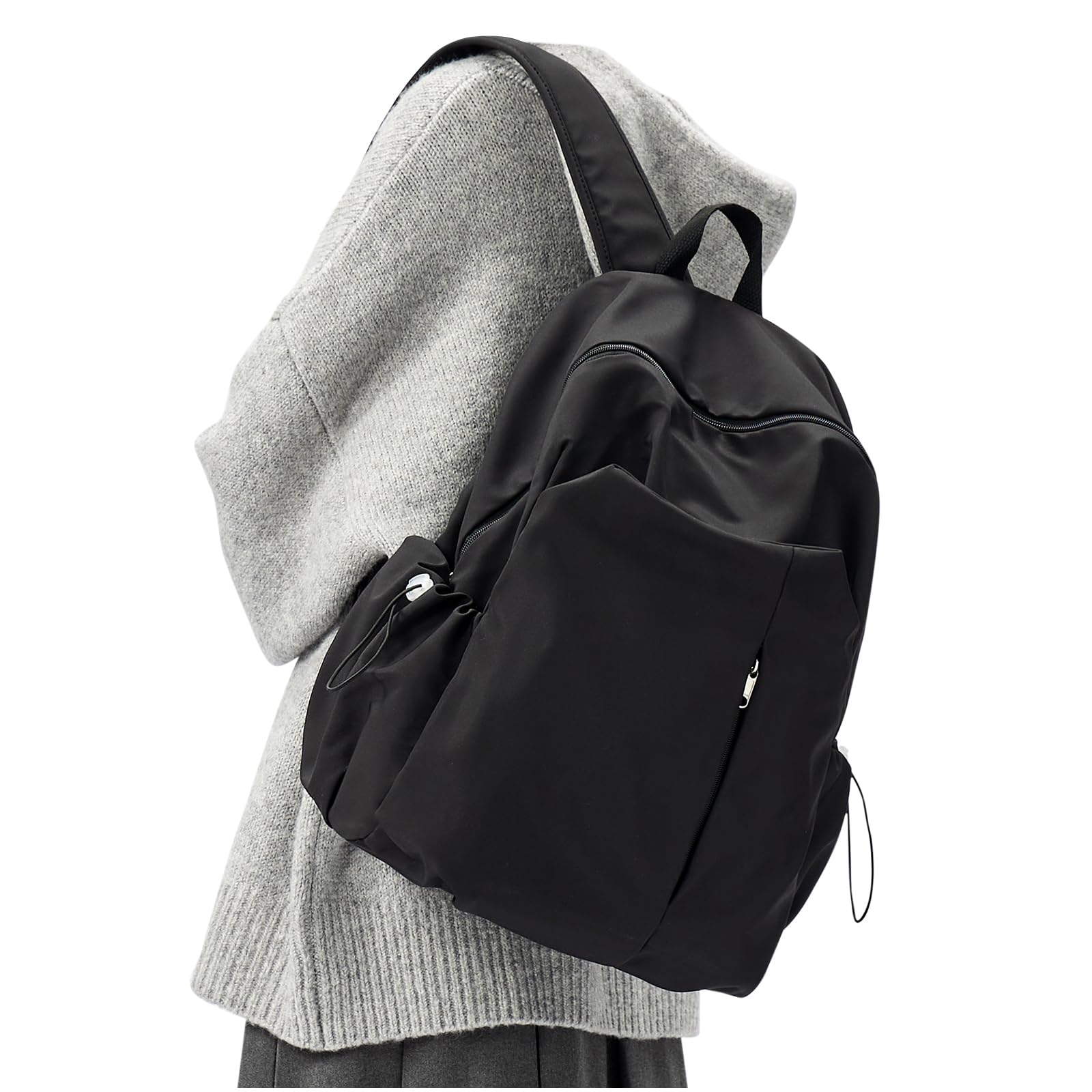 Waterproof Black Backpack for School, College, Travel - Lightweight & Durable Bookbag for Women & Men - Perfect for Students, Commuters & Outdoor Adventures