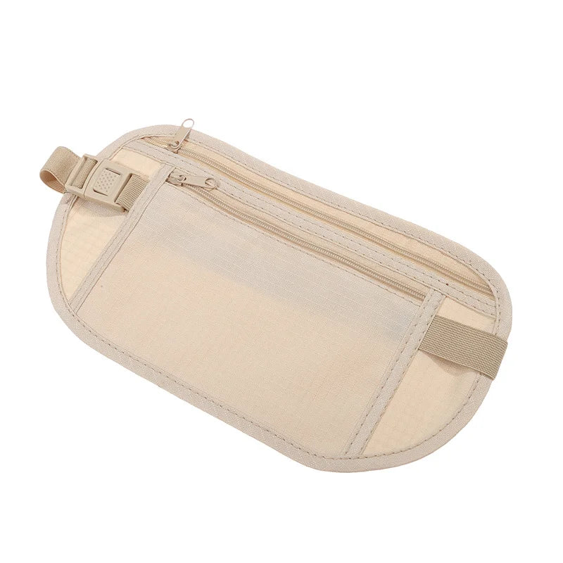 Sport Running Waist Bag - Invisible Travel Waist Pack with Hidden Security Wallet for Passport & Money - Perfect for Jogging, Hiking & Air Travel